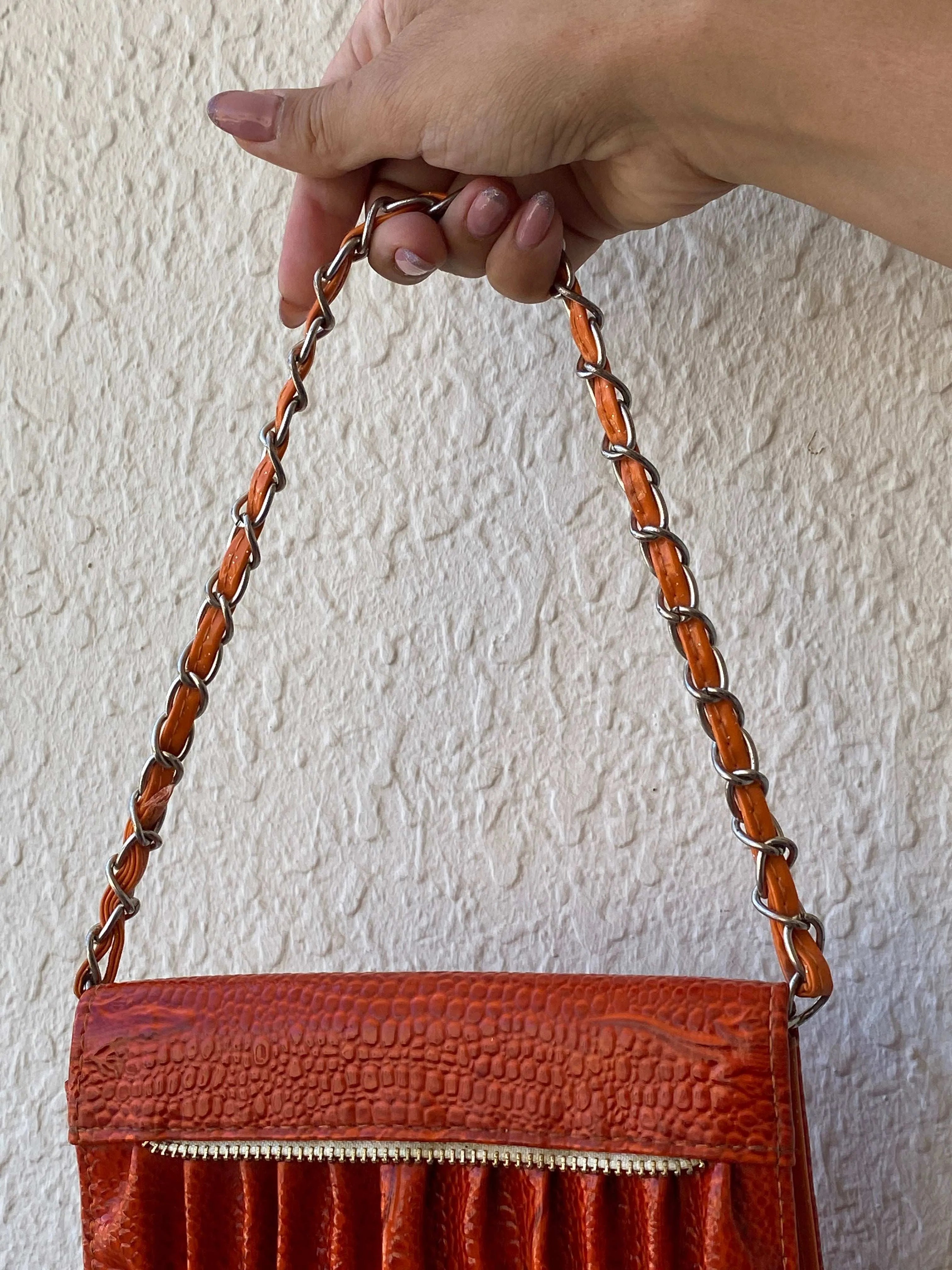 Y2K Mini Orange Handbag - Balagan Vintage Mini handbag 00s, bag, handbag, shoulder bag