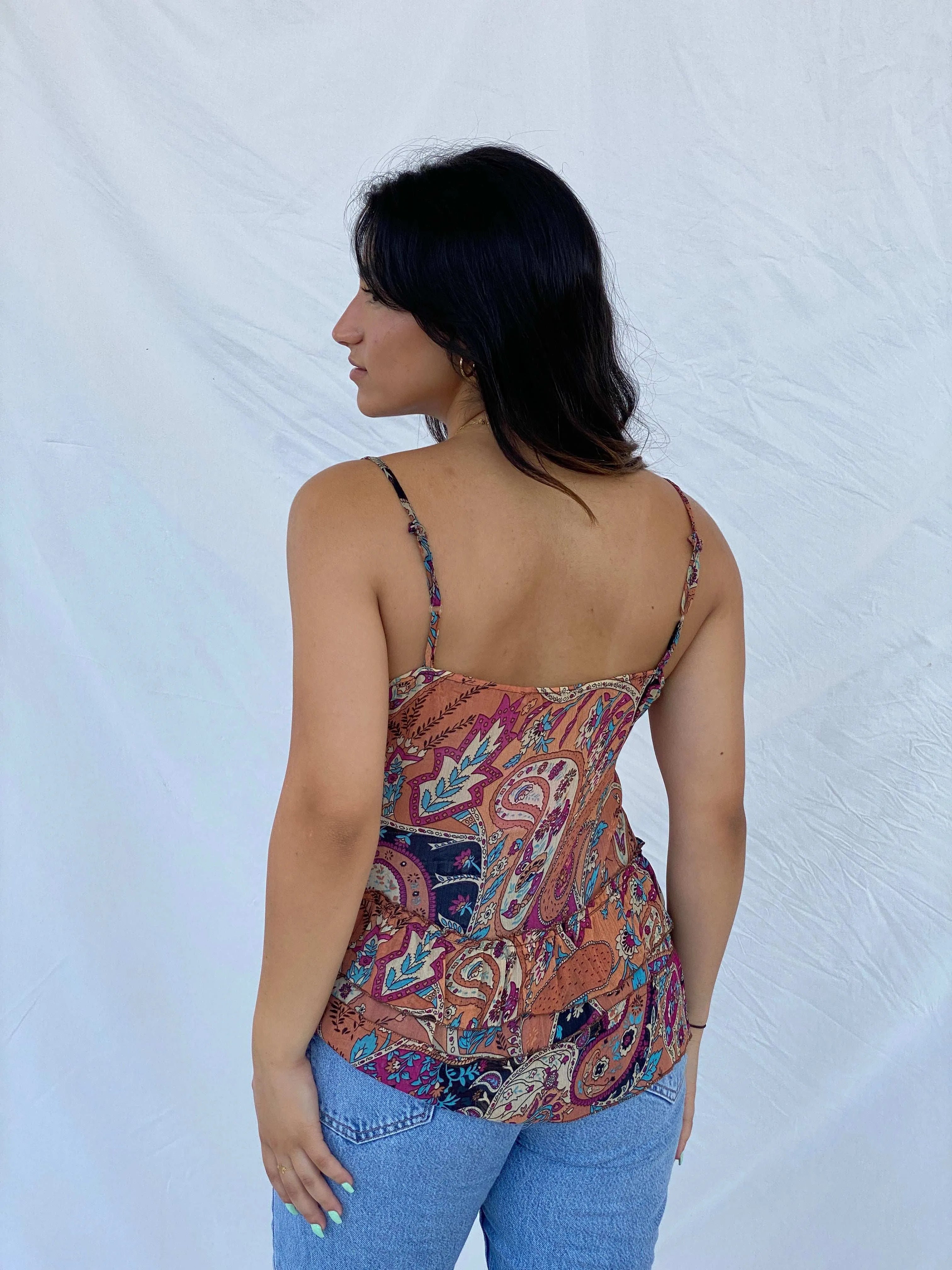 Y2K Misswan Beaded Cami Top - L - Balagan Vintage Sleeveless Top 00s, Cami, Lana, summer