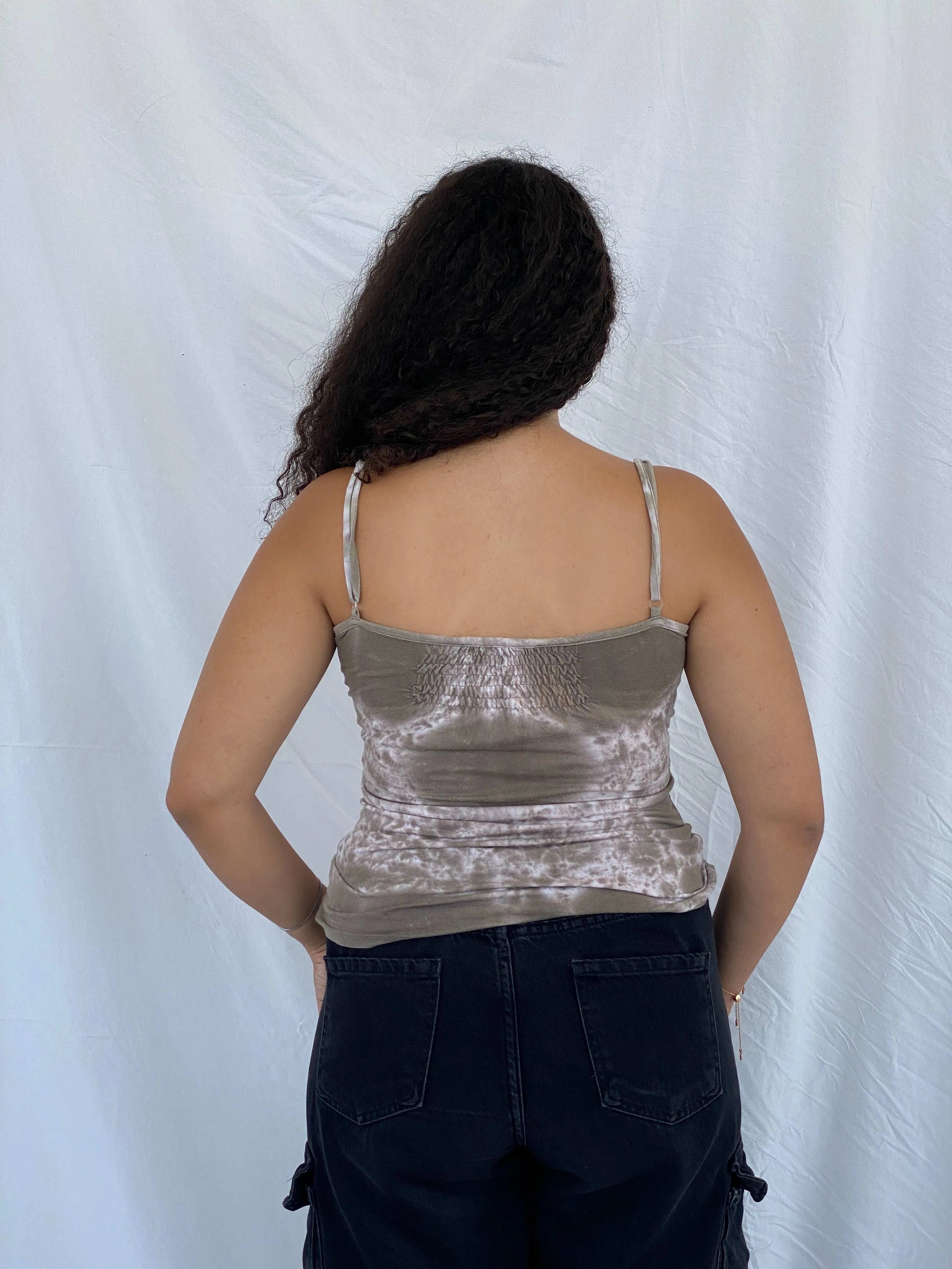 Y2k Morgan De Toi Cami Top With Crochet Details - L - Balagan Vintage Sleeveless Top 00s, 90s, Dina, sleeveless top