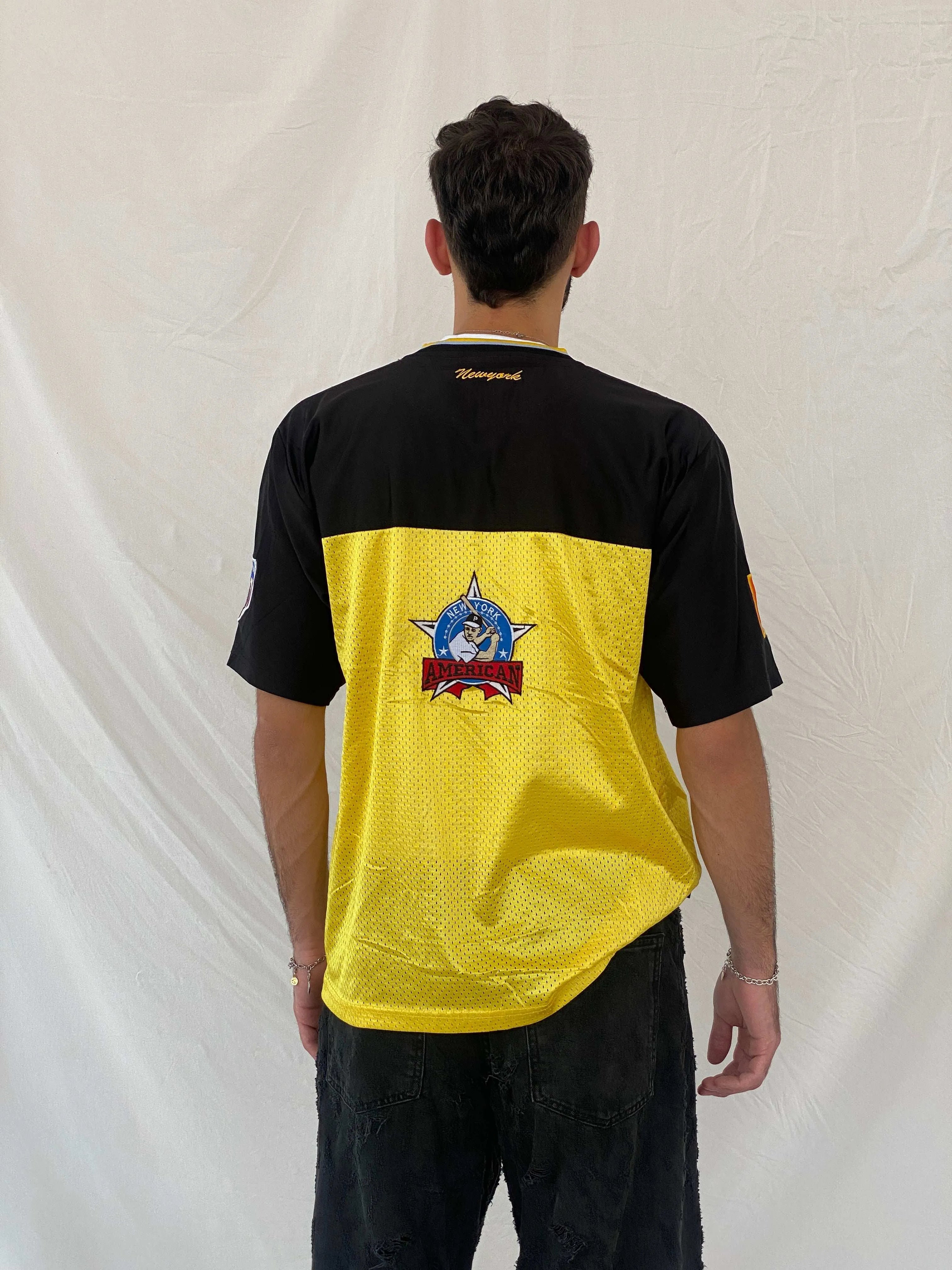 Y2K New York Xpress Jersey Size L - Balagan Vintage Half Sleeve Top 00s, 90s, Awsam, Top