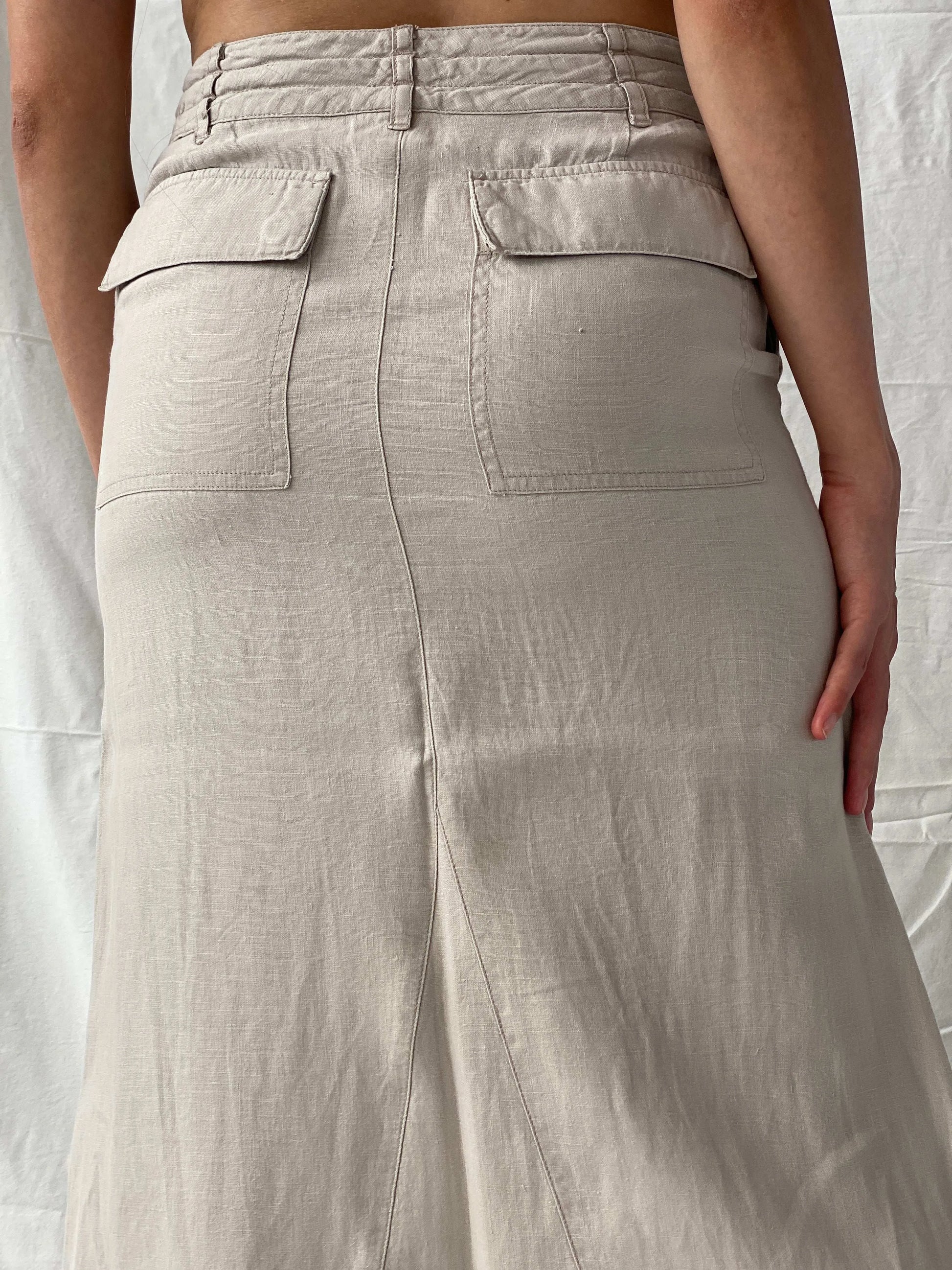 Y2K Next Maxi Linen Skirt - M - Balagan Vintage Maxi Skirt 90s, consignment, maxi skirt, Mira, Zeina