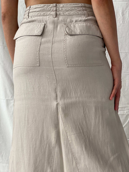 Y2K Next Maxi Linen Skirt - M - Balagan Vintage Maxi Skirt 90s, consignment, maxi skirt, Mira, Zeina