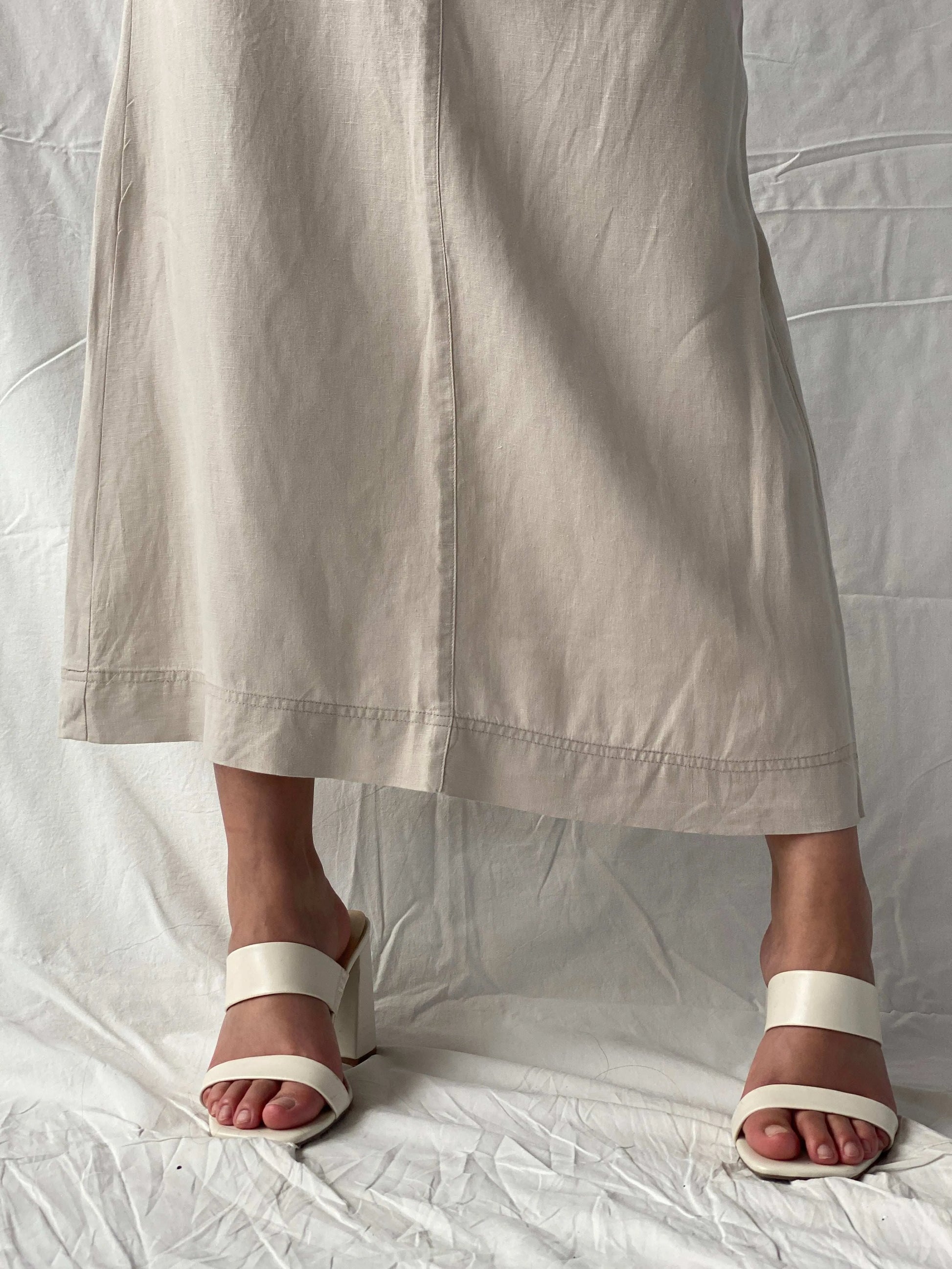 Y2K Next Maxi Linen Skirt - M - Balagan Vintage Maxi Skirt 90s, consignment, maxi skirt, Mira, Zeina