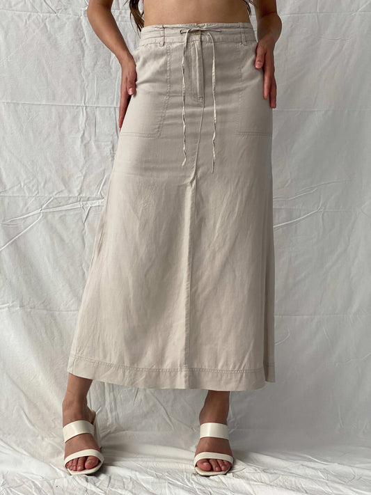 Y2K Next Maxi Linen Skirt - M - Balagan Vintage Maxi Skirt 90s, consignment, maxi skirt, Mira, Zeina