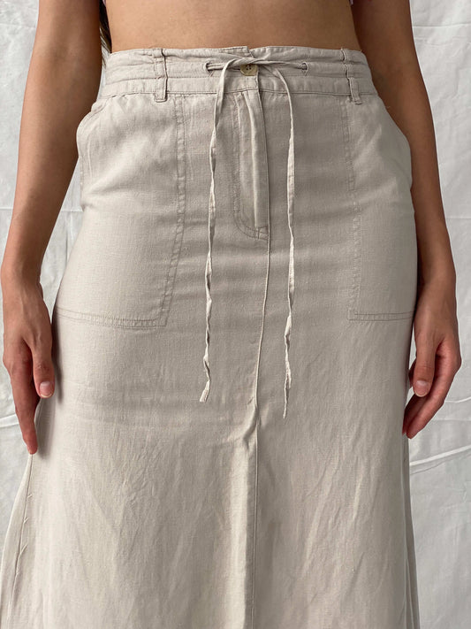 Y2K Next Maxi Linen Skirt - M - Balagan Vintage Maxi Skirt 90s, consignment, maxi skirt, Mira, Zeina