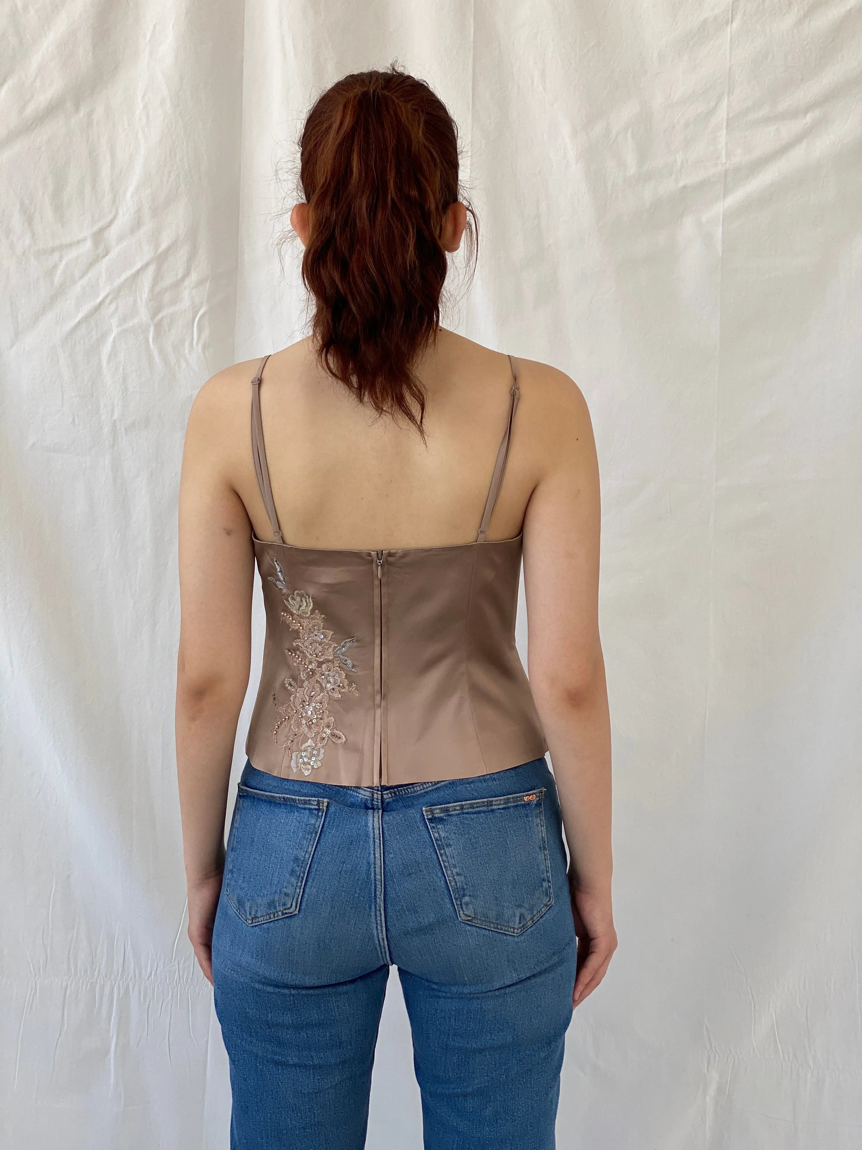 Y2K Next Women’s Cute Embellished Cami Top - M - Balagan Vintage Sleeveless Top 00s, Ayah, summer, women top