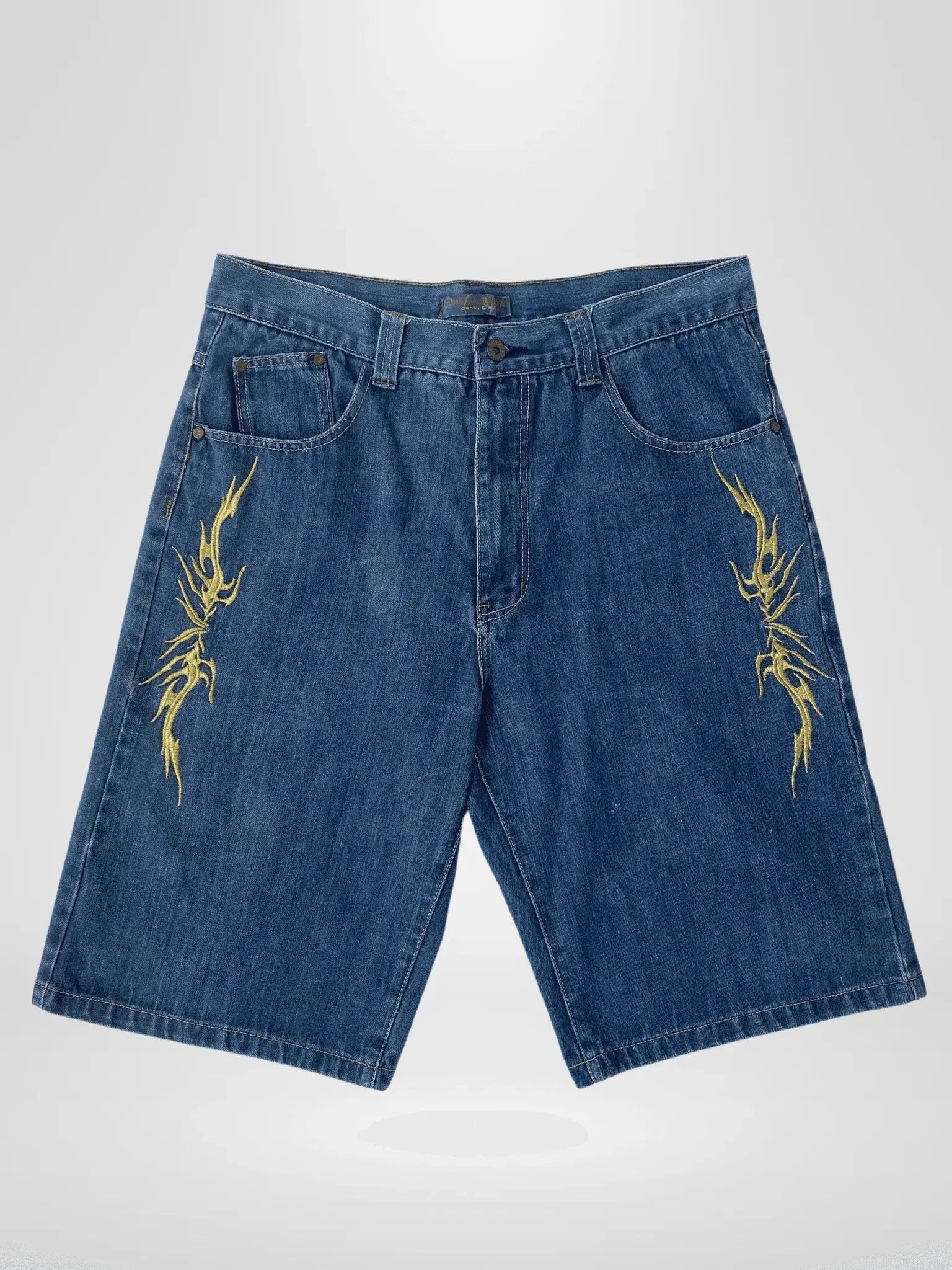 Y2K Paco Jeans Streetgear Embroidered Men‘s Jorts - Balagan Vintage Shorts 00s, 90s, denim, jeans, shorts
