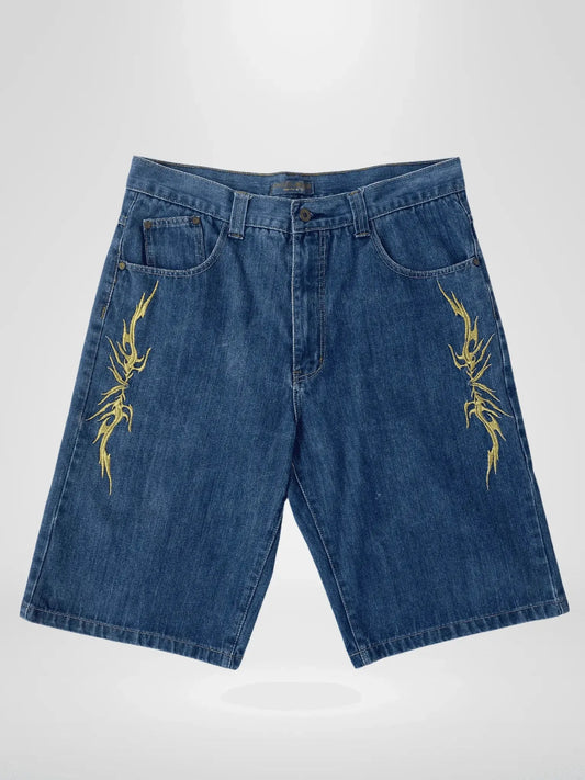 Y2K Paco Jeans Streetgear Embroidered Men‘s Jorts - Balagan Vintage Shorts 00s, 90s, denim, jeans, shorts
