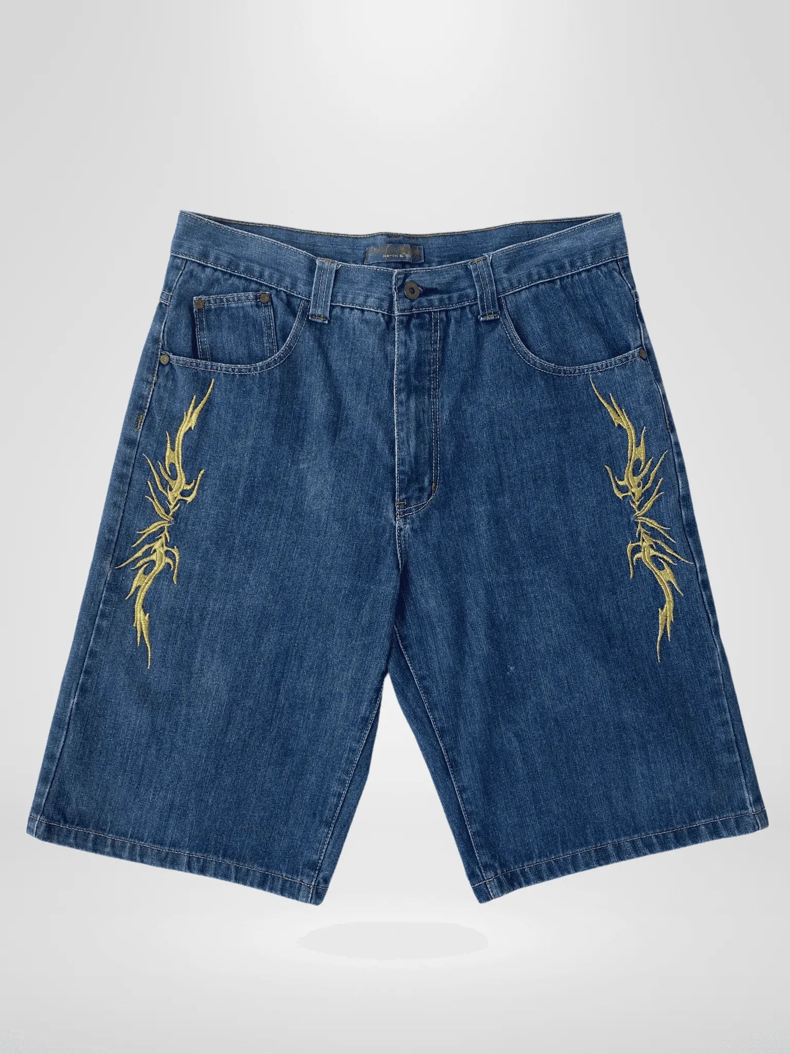 Y2K Paco Jeans Streetgear Embroidered Men‘s Jorts - Balagan Vintage Shorts 00s, 90s, denim, jeans, shorts