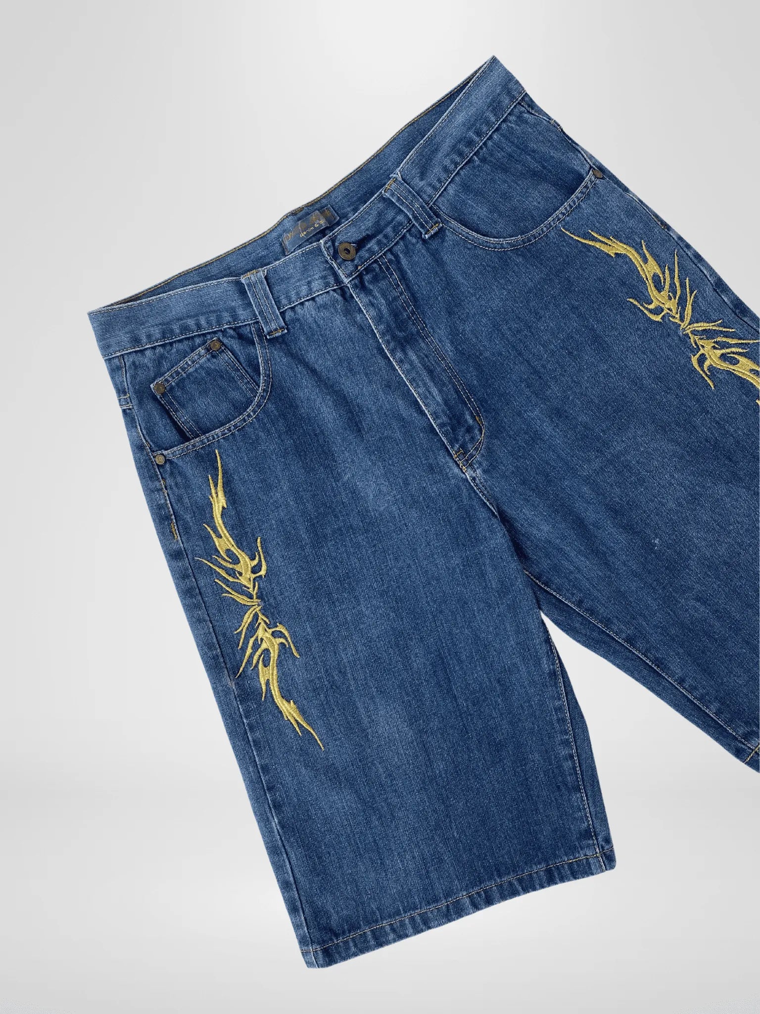 Y2K Paco Jeans Streetgear Embroidered Men‘s Jorts - Balagan Vintage Shorts 00s, 90s, denim, jeans, shorts
