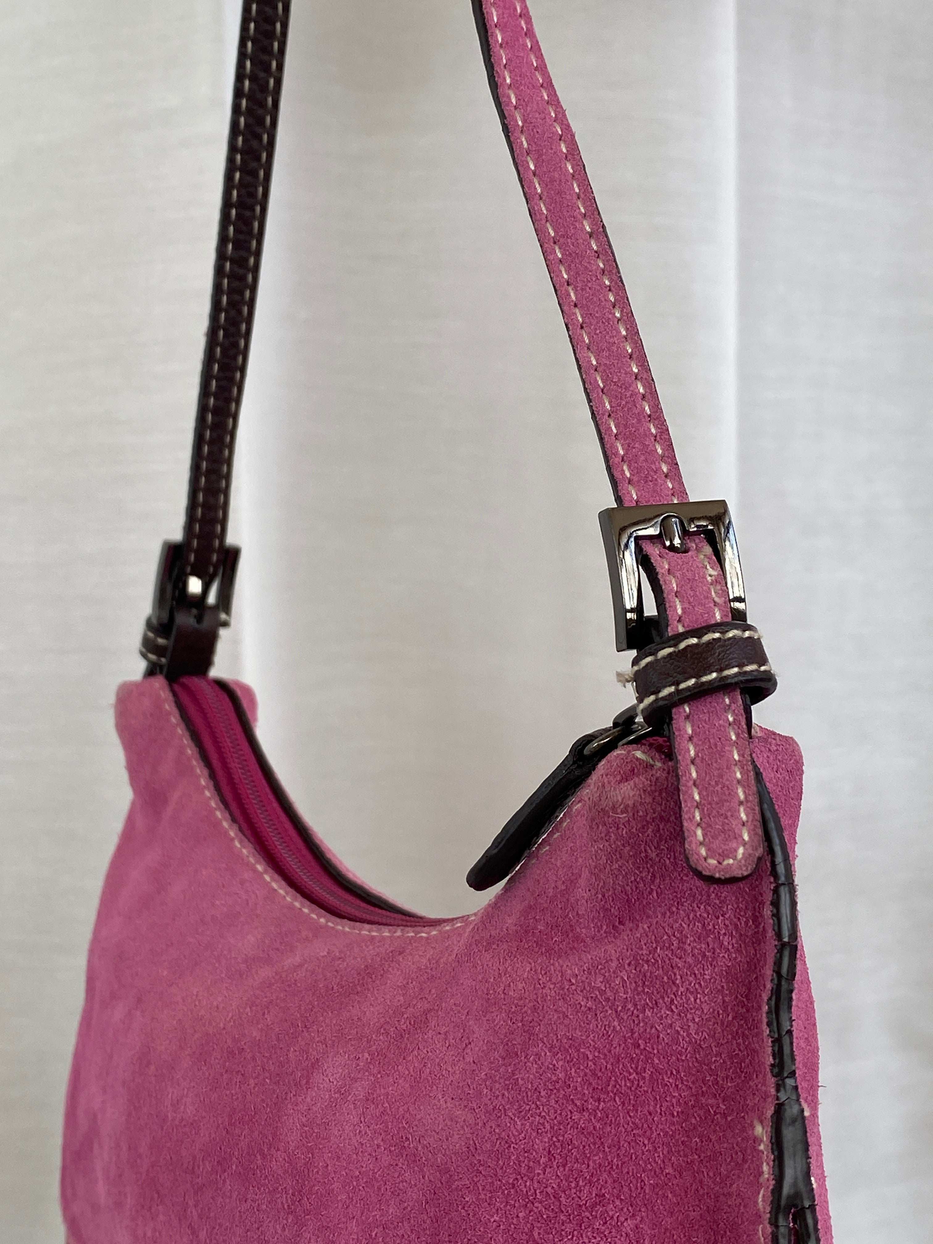 Y2K Preview International Pink Suede Mini Shoulder Bag - Balagan Vintage Shoulder Bag 90s, bag, mini handbag, shoulder bag