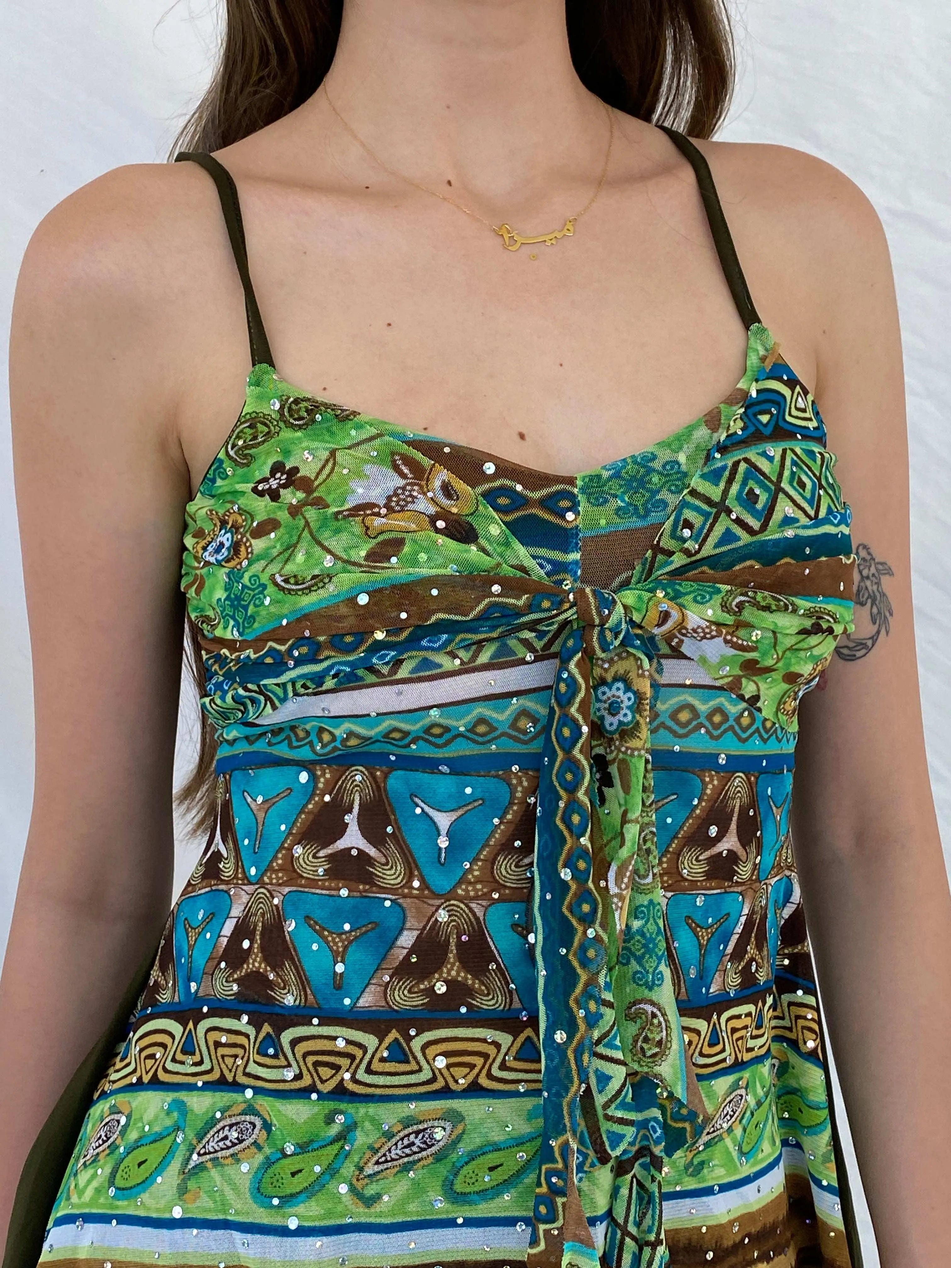Y2K Shimmery Fairy Cami Top - M - Balagan Vintage Cami 00s, 90s, Cami, Deals, floral, Mira