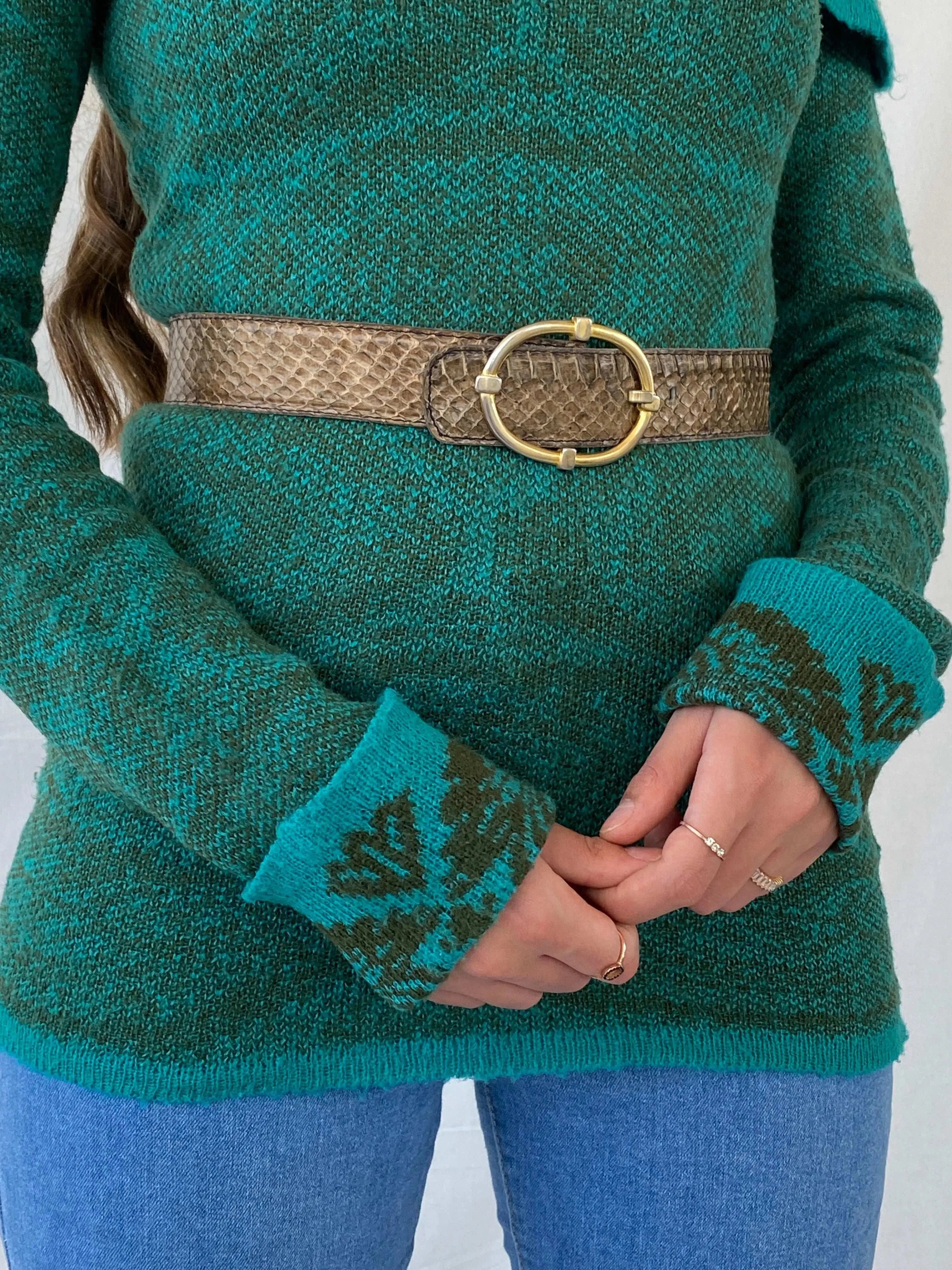 Y2K Snakeskin Belt - Balagan Vintage Belt 90s, Mira