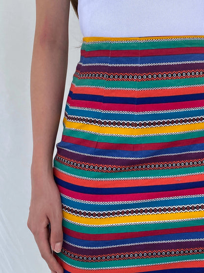 Y2k The Limited Colorful Striped Mini Pencil Skirt - S - Balagan Vintage Mini Skirt 00s, 90s, Deals, mini skirt, Mira, striped