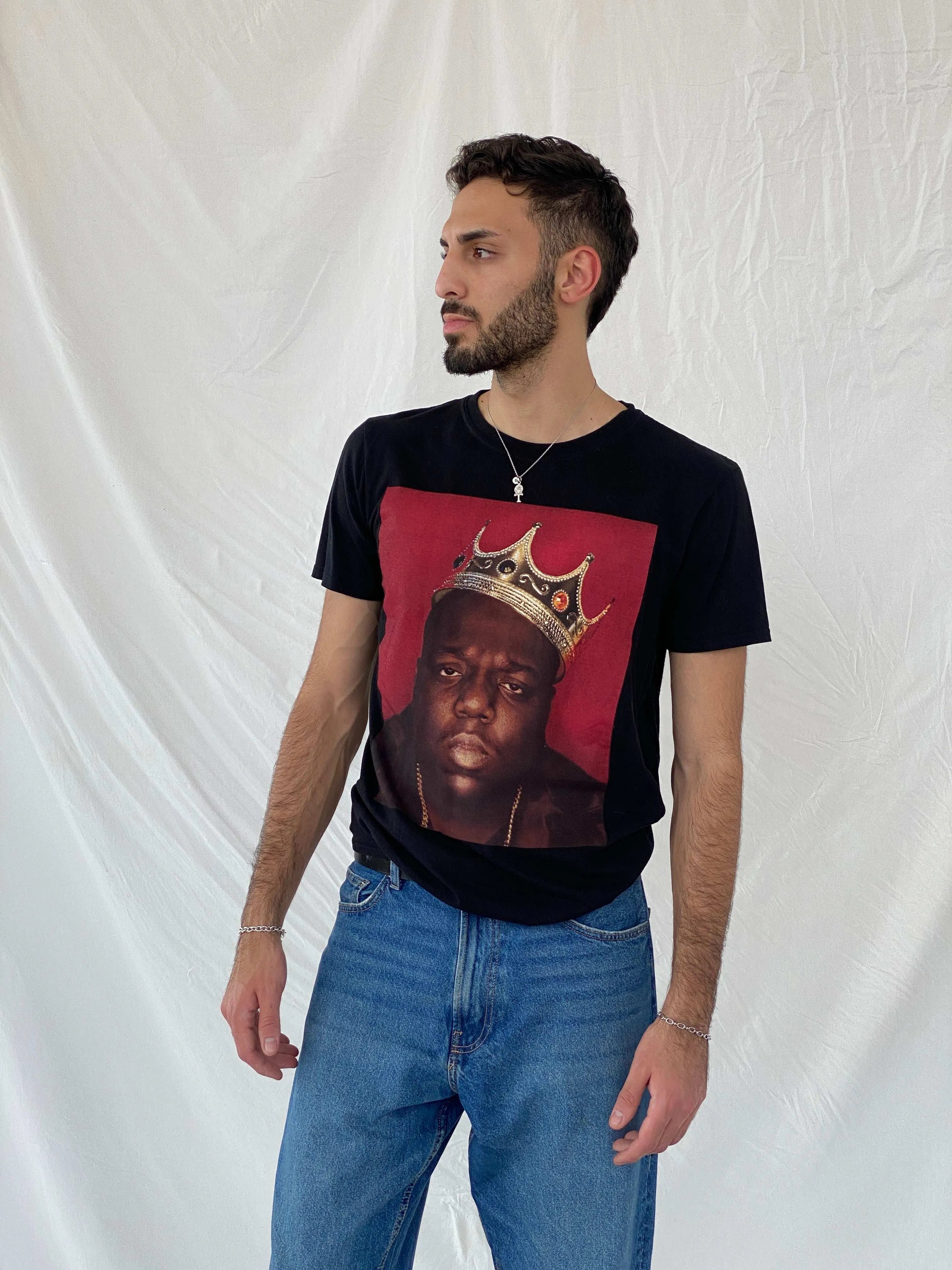 Y2K The Notorious B.I.G. Top Size M - Balagan Vintage Half Sleeve Top 00s, 90s, Awsam, Top