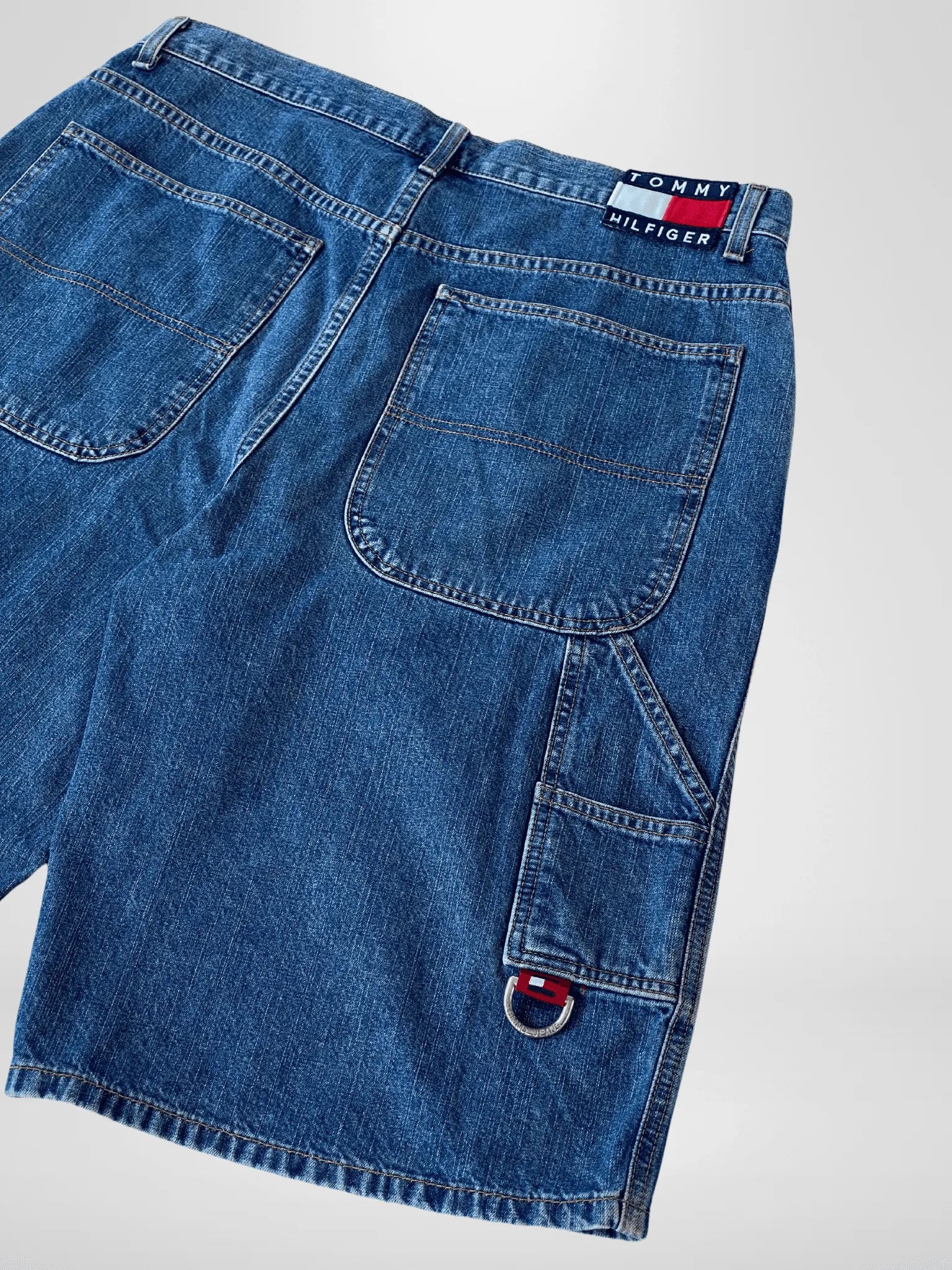 Y2K Tommy Hilfiger Streetwear Carpenter Men’s Jorts - Balagan Vintage Shorts 00s, 90s, denim, jeans, shorts, Tommy hilfiger, Tommy jeans