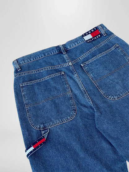 Y2K Tommy Hilfiger Streetwear Carpenter Men’s Jorts - Balagan Vintage Shorts 00s, 90s, denim, jeans, shorts, Tommy hilfiger, Tommy jeans