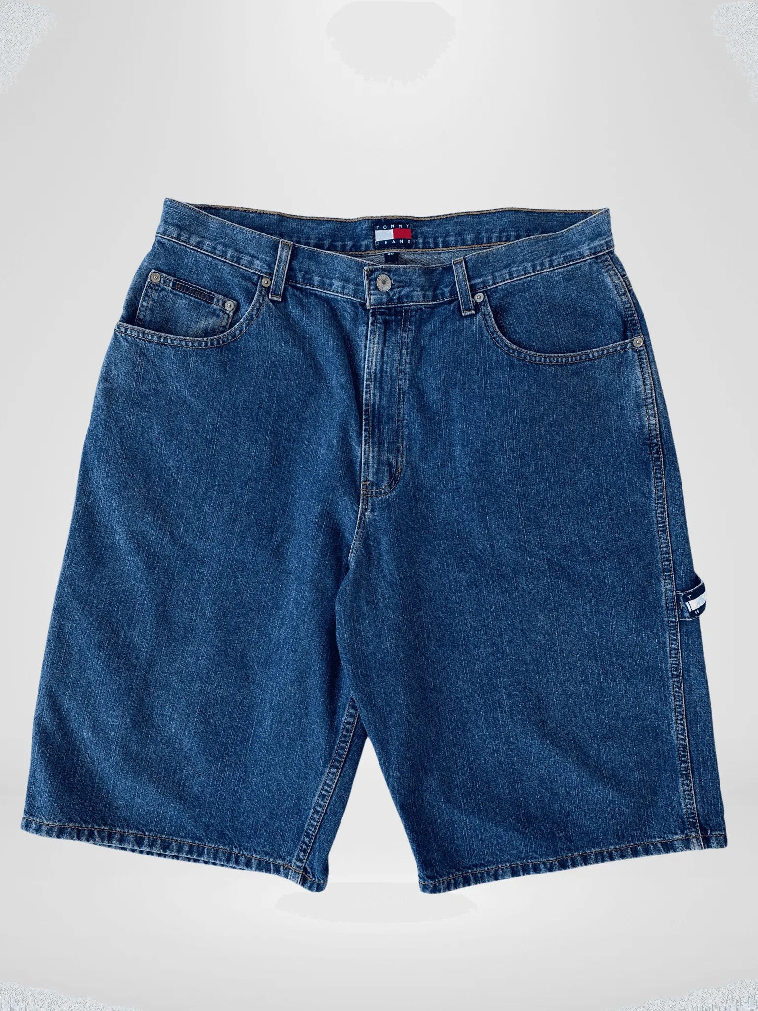 Y2K Tommy Hilfiger Streetwear Carpenter Men’s Jorts - Balagan Vintage Shorts 00s, 90s, denim, jeans, shorts, Tommy hilfiger, Tommy jeans