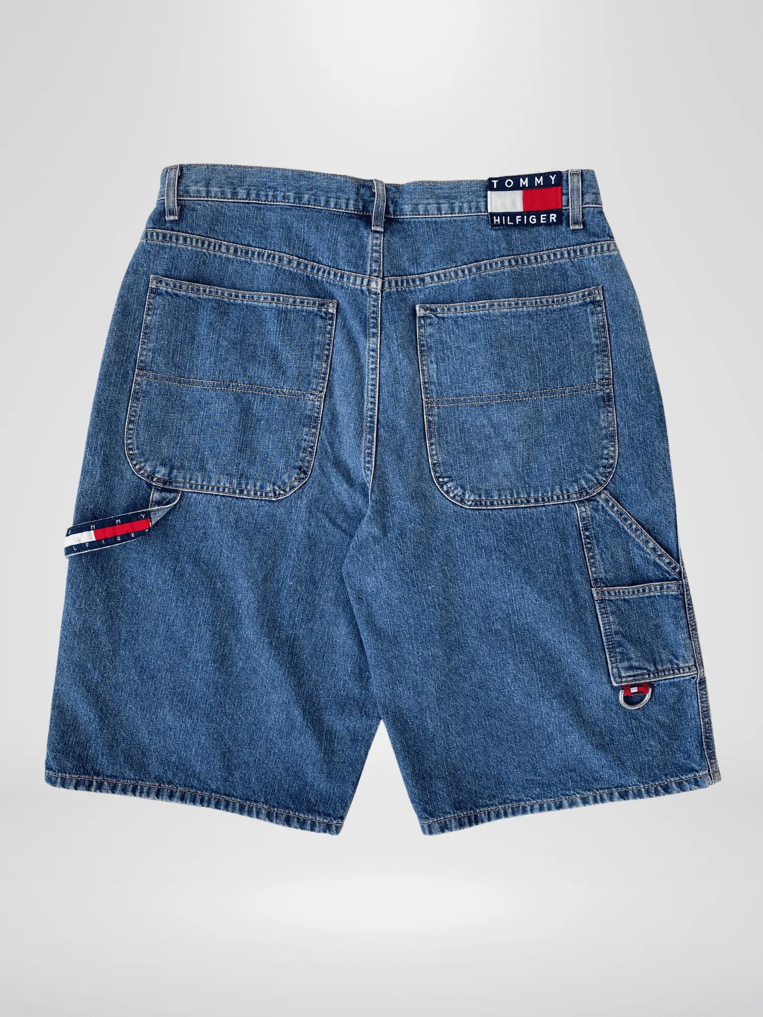 Y2K Tommy Hilfiger Streetwear Carpenter Men’s Jorts - Balagan Vintage Shorts 00s, 90s, denim, jeans, shorts, Tommy hilfiger, Tommy jeans