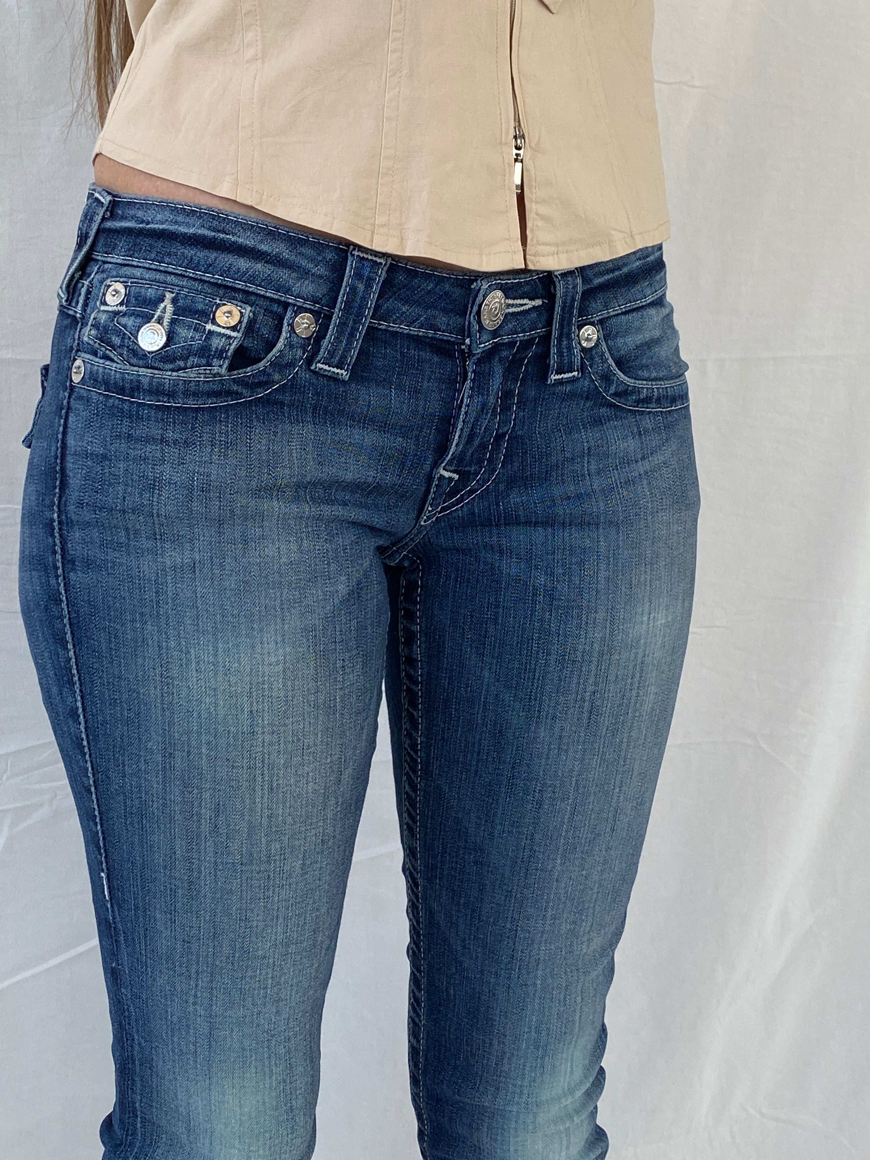 Y2K True Religion Super Skinny Low Rise Jeans - Balagan Vintage Jeans 00s, 90s, denim, jeans, Mira, Skinny Jeans