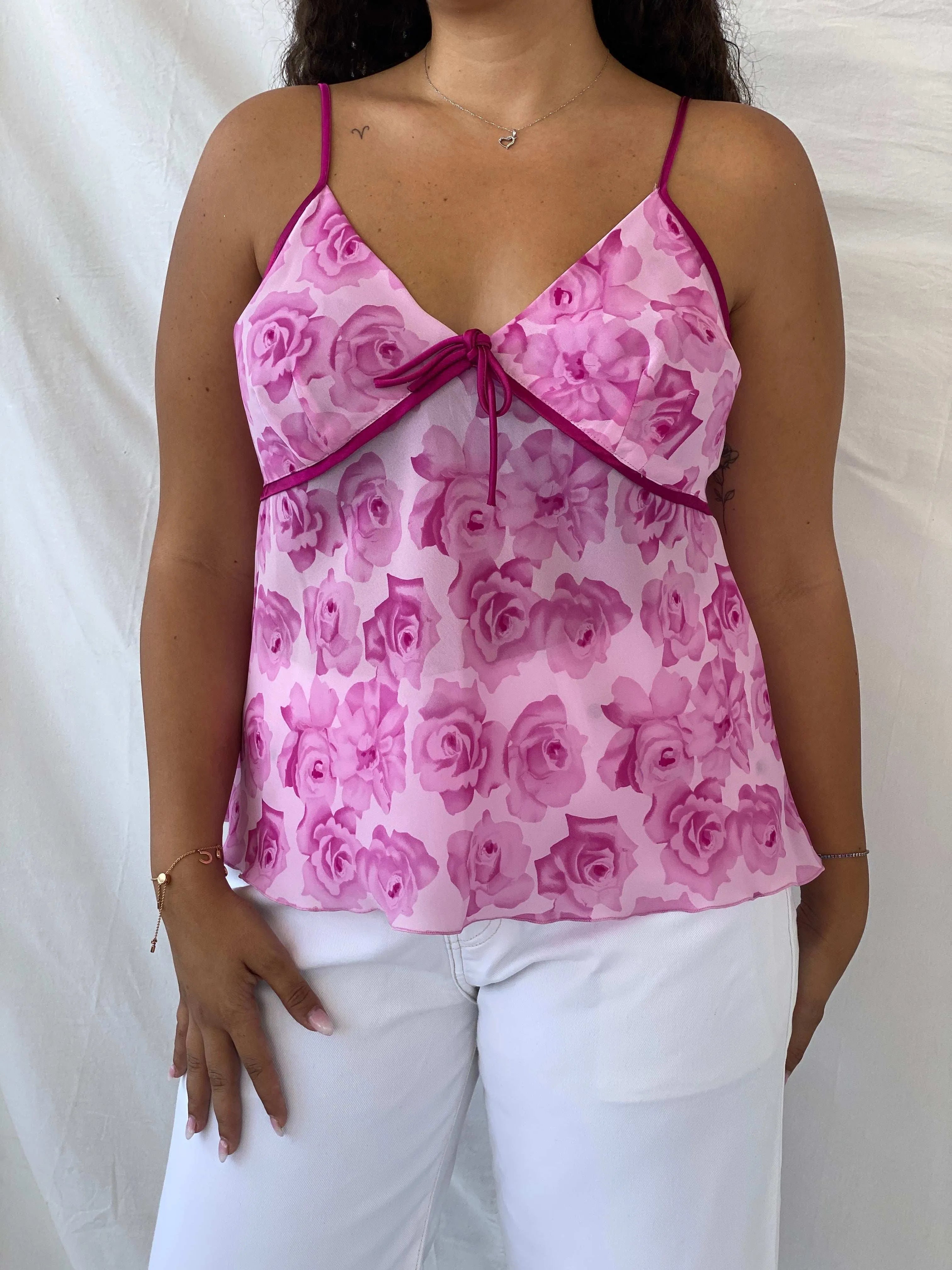 Y2K Twilight Secrets Coquette Floral Cami Top - XL - Balagan Vintage Cami 00s, Cami, Dina, floral, sleeveless top
