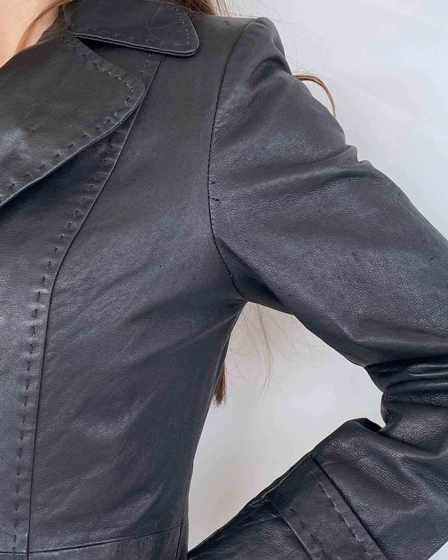 Mark Adam New York genuine leather jacket - Balagan Vintage Leather Jacket black leather, genuine leather, genuine leather coat, genuine leather jacket, jacket, leather coat, leather jacket