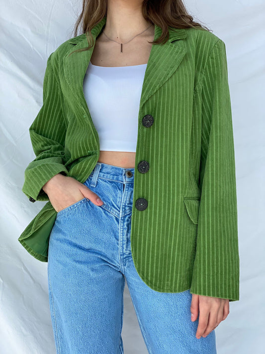 BIAGGINI Corduroy Balzer - Balagan Vintage Blazer blazer, corduroy, corduroy blazer, green