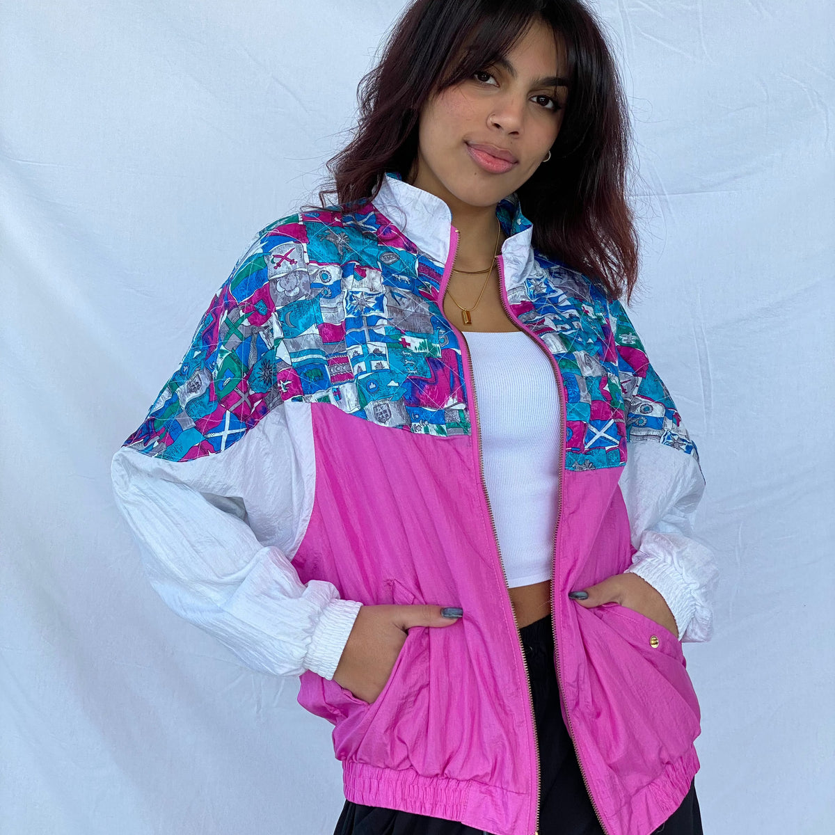GALLERIA vintage 1980s windbreaker jacket and pants set – LuAnne Vintage