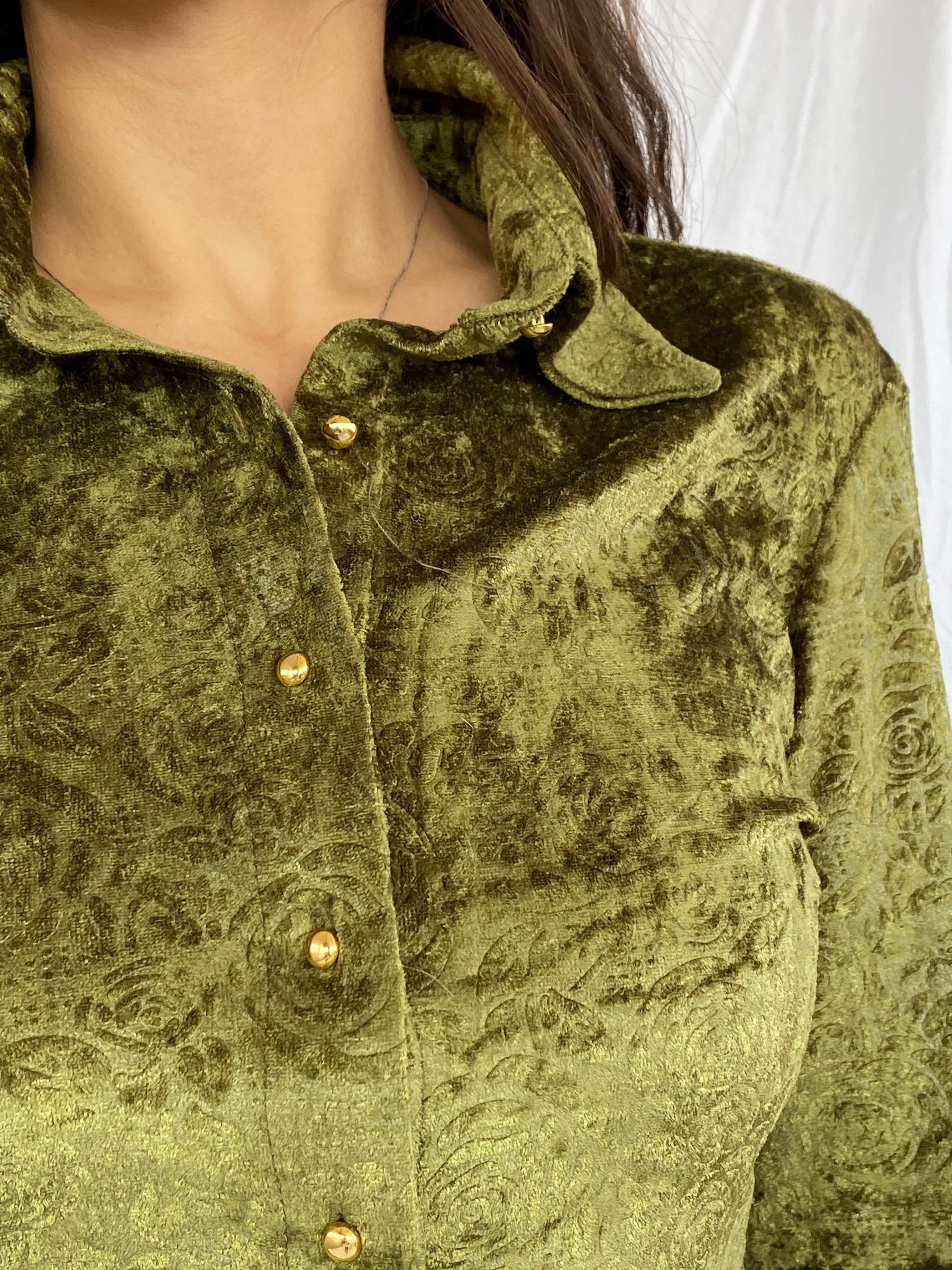 Vintage GREEN& COUNTRY Velvet Shirt - Balagan Vintage