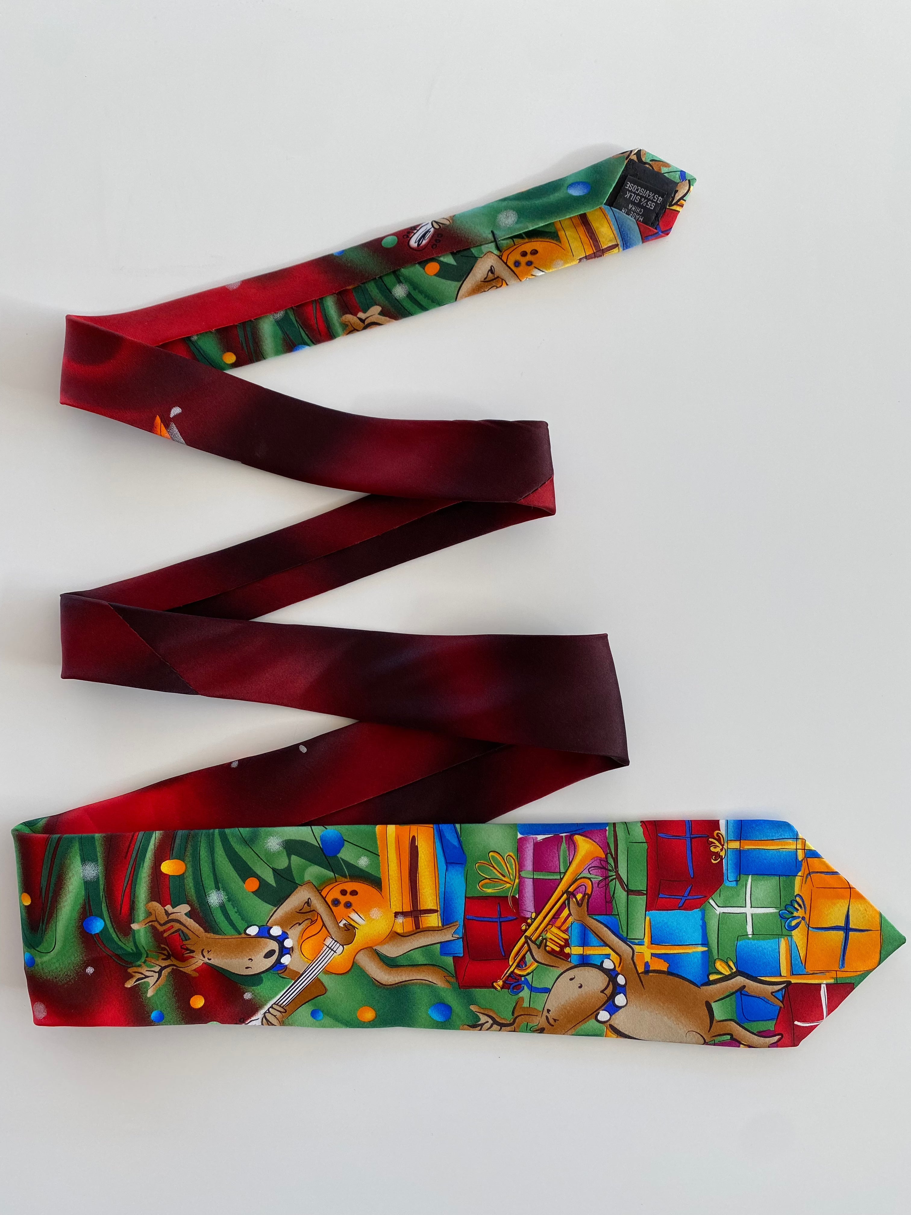 J.CARCIA Christmas Tie - Balagan Vintage Ties 00s, 90s, Christmas, outerwear, print, printed tie, ties, vintage, vintage tie