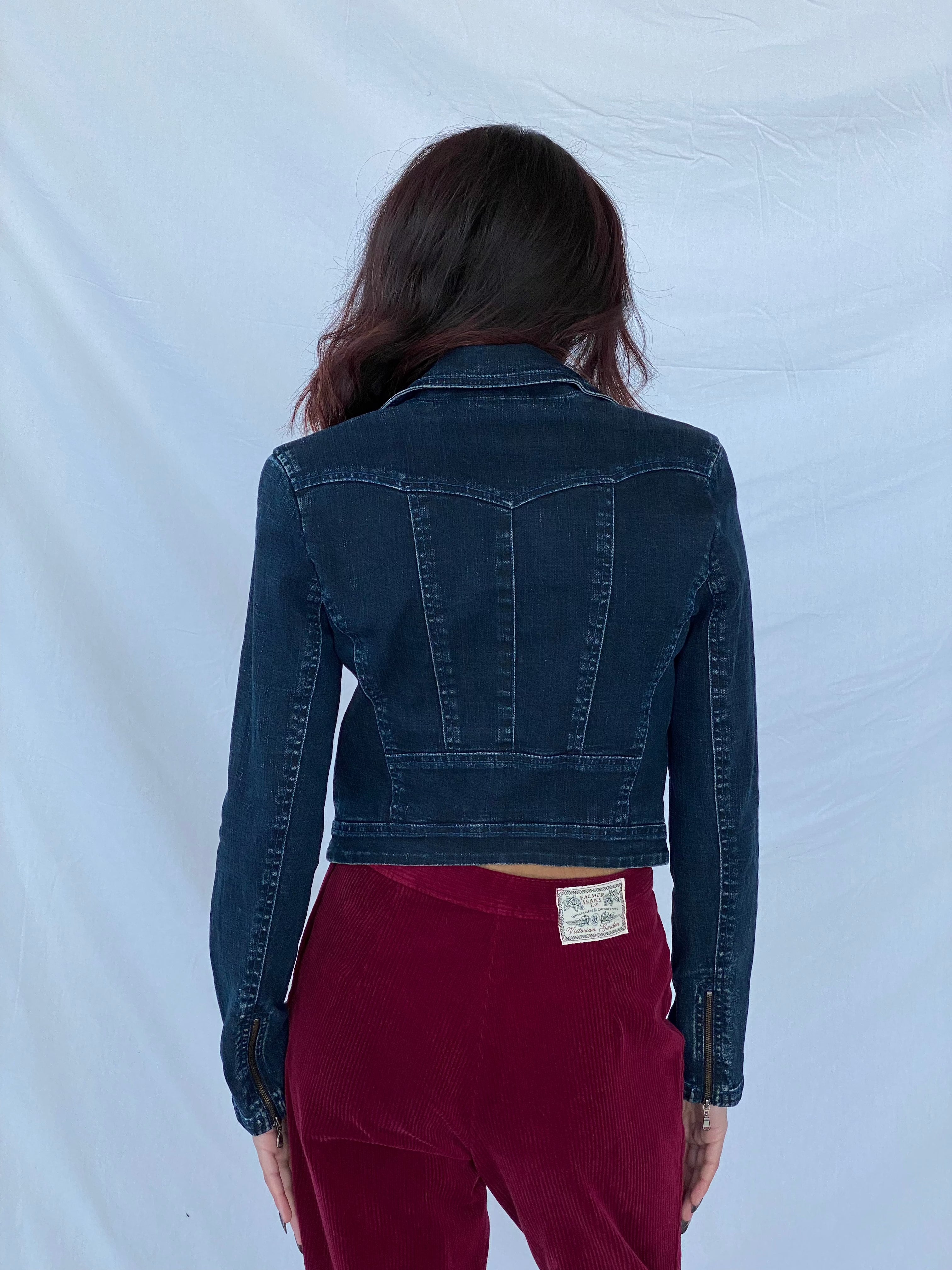 Vintage Y2K Amass Cropped Denim Jacket - Balagan Vintage Denim Jacket 00s, 90s, denim, outerwear, vintage