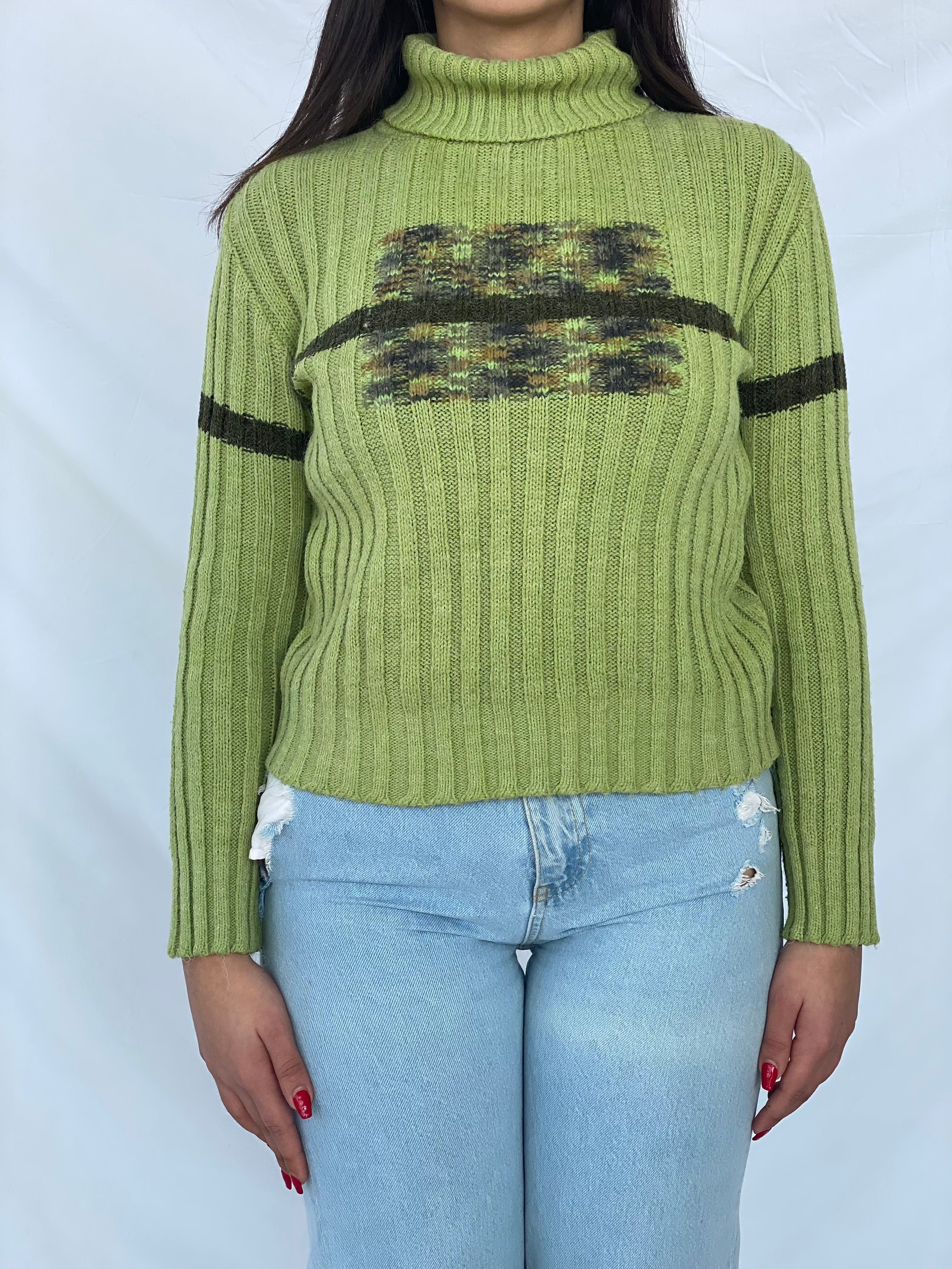 Vintage Y2K High Neck Sweater - Balagan Vintage Full Sleeve Top 90s, full sleeve top, outerwear, vintage