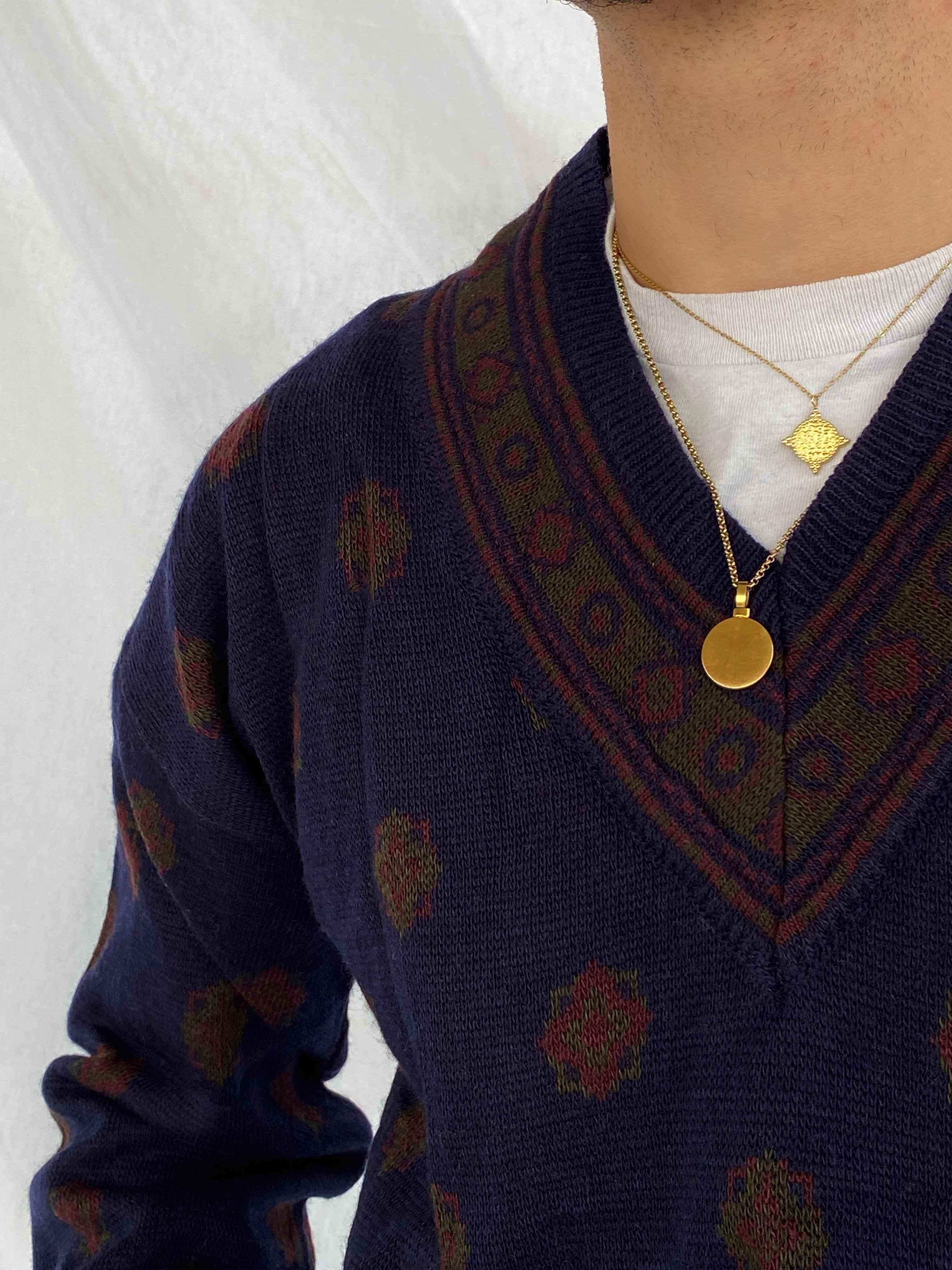 John Ashford Knitted Sweater - Balagan Vintage Sweater 00s, 90s, knit, knitted, knitted sweater, men, printed sweater, vintage, vintage sweater, winter