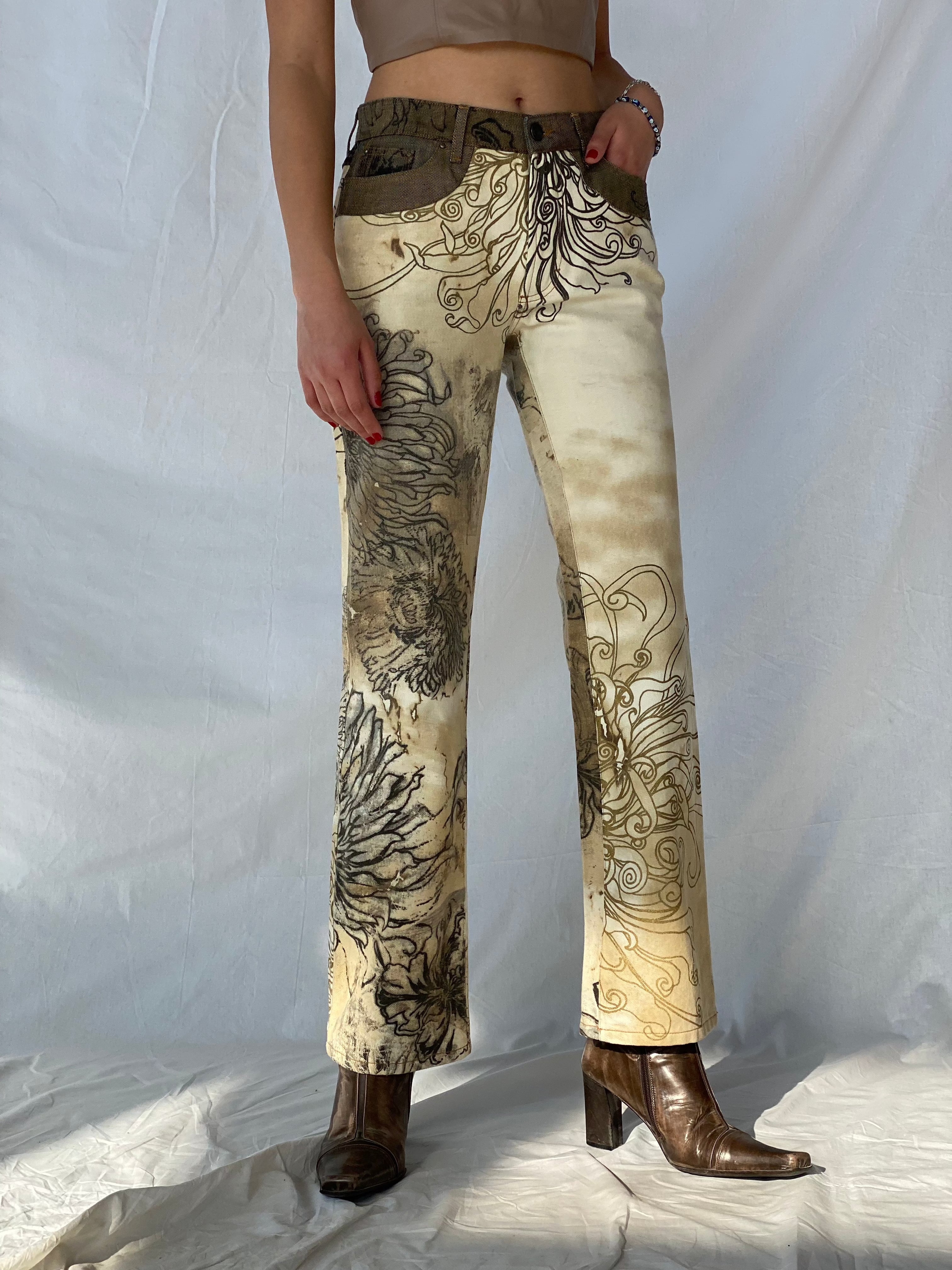 Insane Vintage Just Cavalli by Roberto Cavalli Jeans - Balagan Vintage Jeans colored denim, jeans, printed jeans, rare find, rare vintage, roberto cavalli