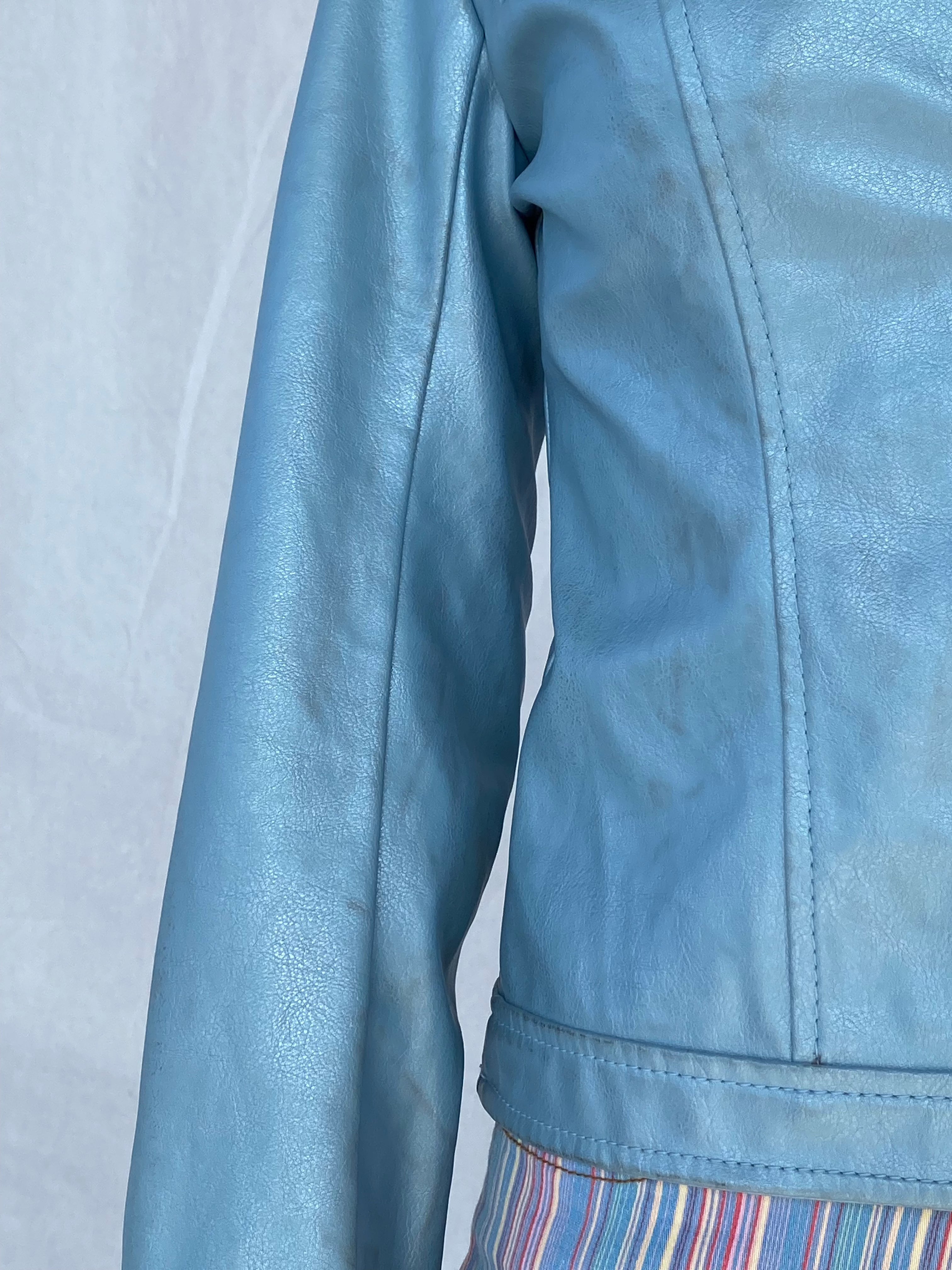 Y2K MORGAN DE TOI Metallic Blue Jacket - Balagan Vintage Jacket 00s, jacket, outerwear, streetwear, vintage, vintage jacket