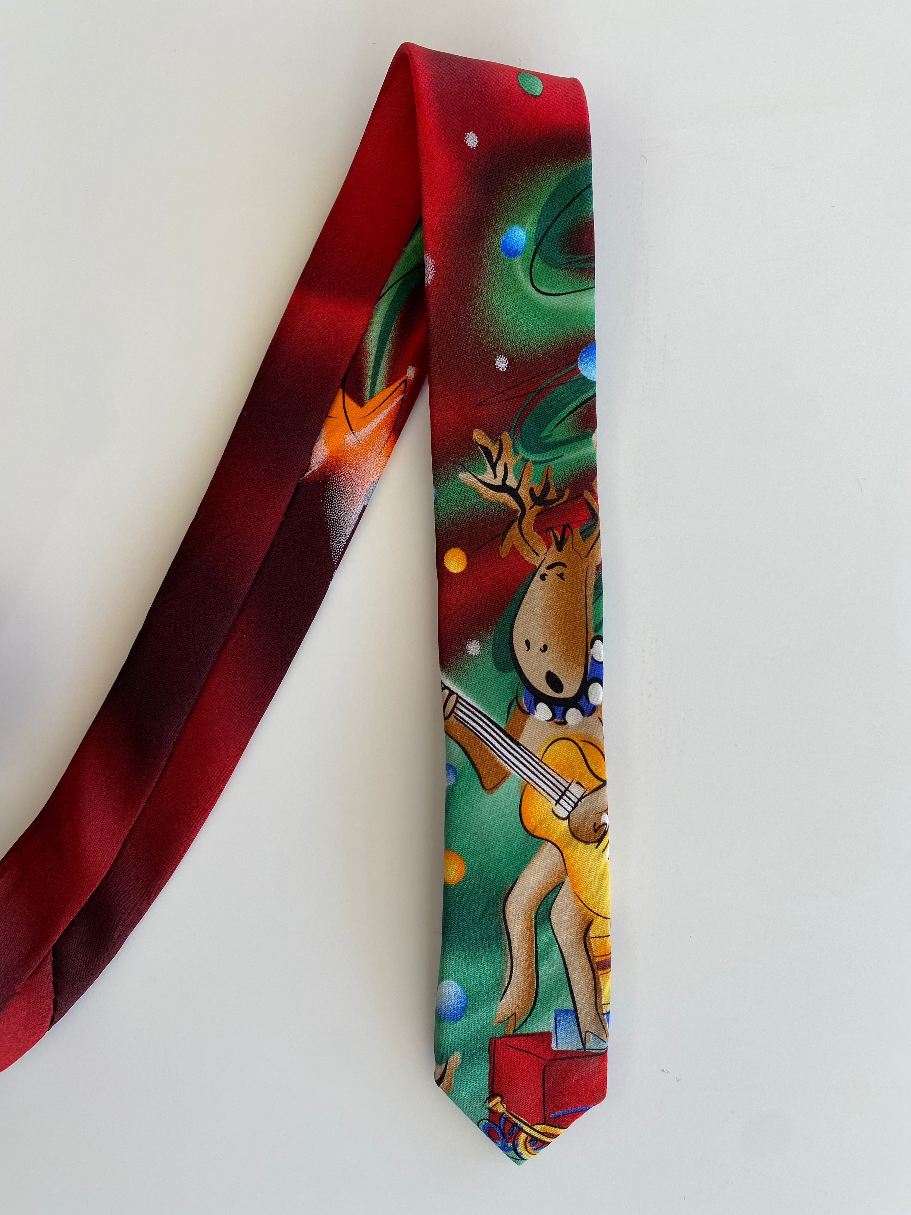 J.CARCIA Christmas Tie - Balagan Vintage Ties 00s, 90s, Christmas, outerwear, print, printed tie, ties, vintage, vintage tie