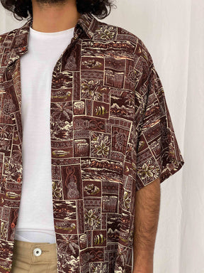 Vintage Oversized Silk Shirt - Balagan Vintage