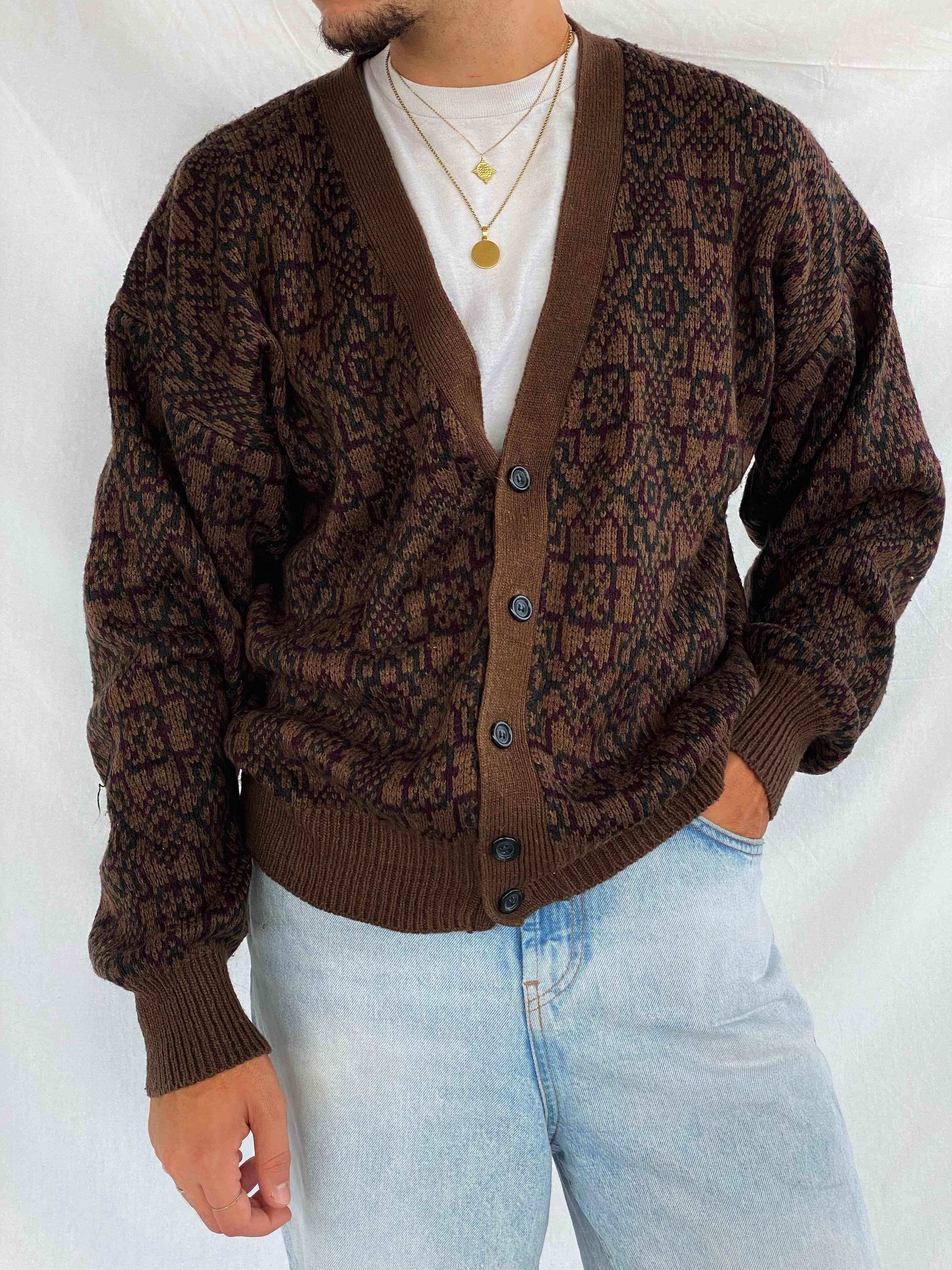 90s cardigan mens best sale