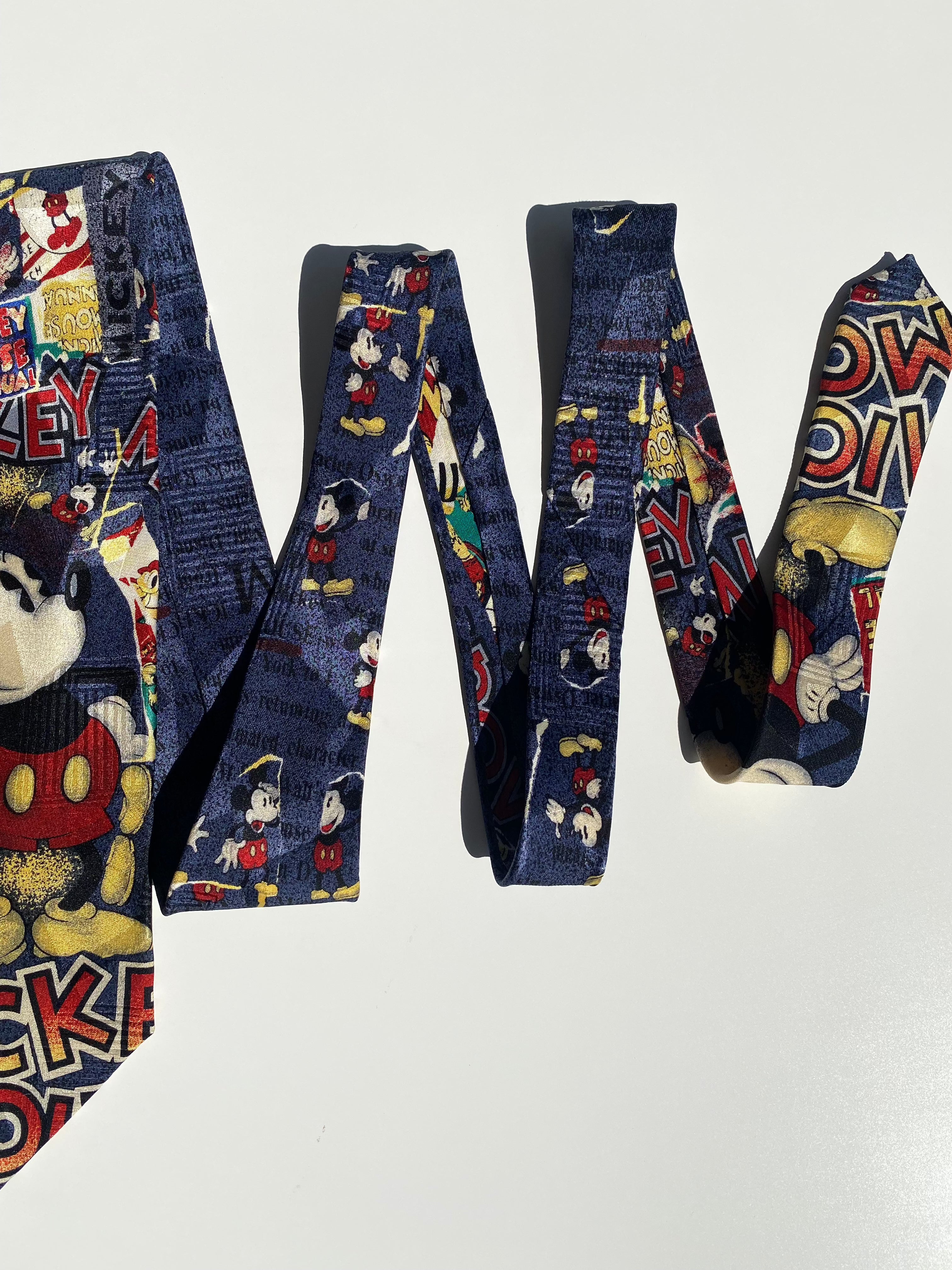Vintage Disney Silk Micky Mouse Tie - Balagan Vintage Ties crazy print, graphic, graphic ties, printed ties, vintage, vintage ties