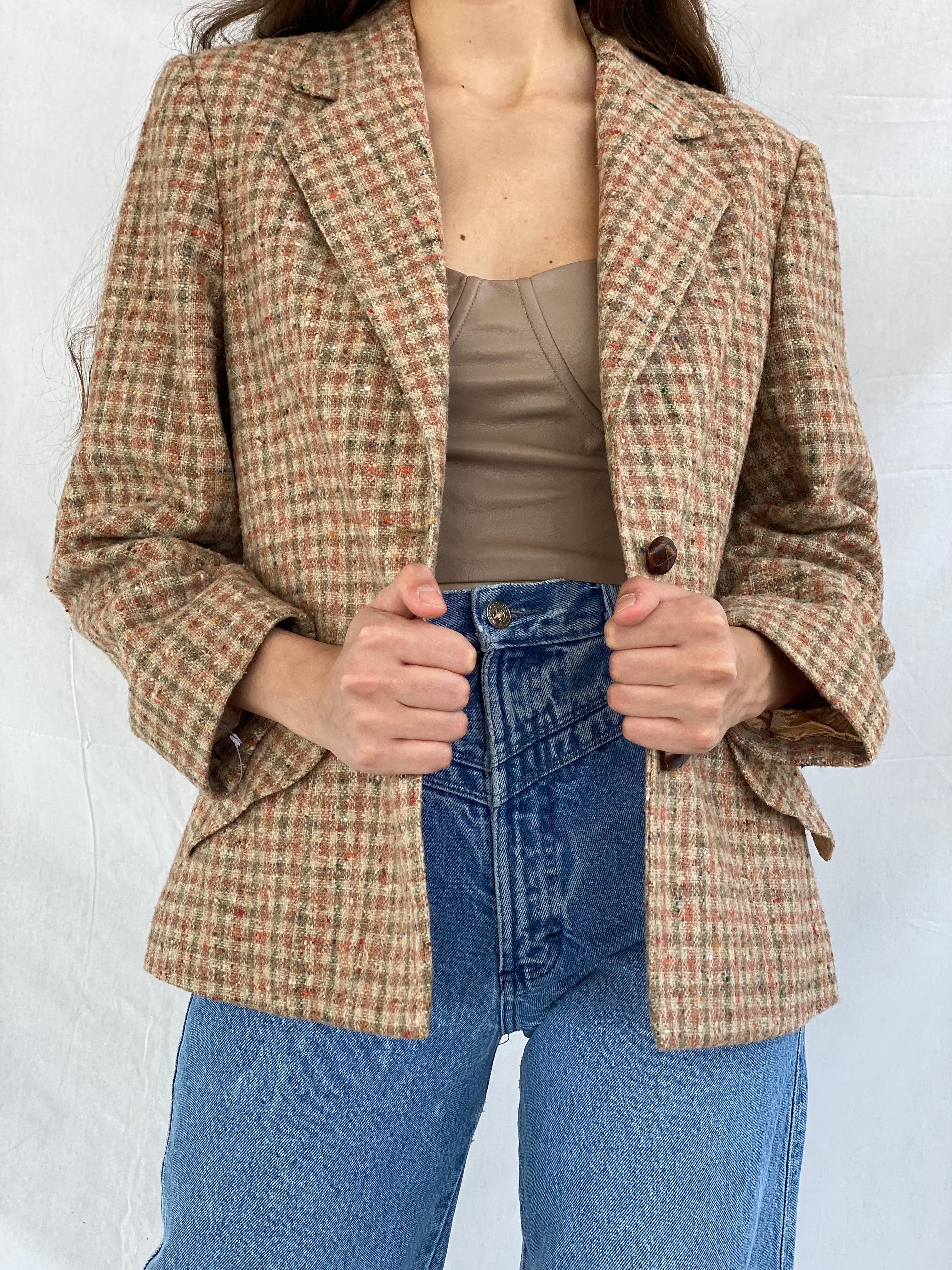 Vintage Alexon Sport Set Tweed Blazer - Balagan Vintage Blazer blazer, formal, formal wear, full sleeve blazer, tweed blazer, vintage