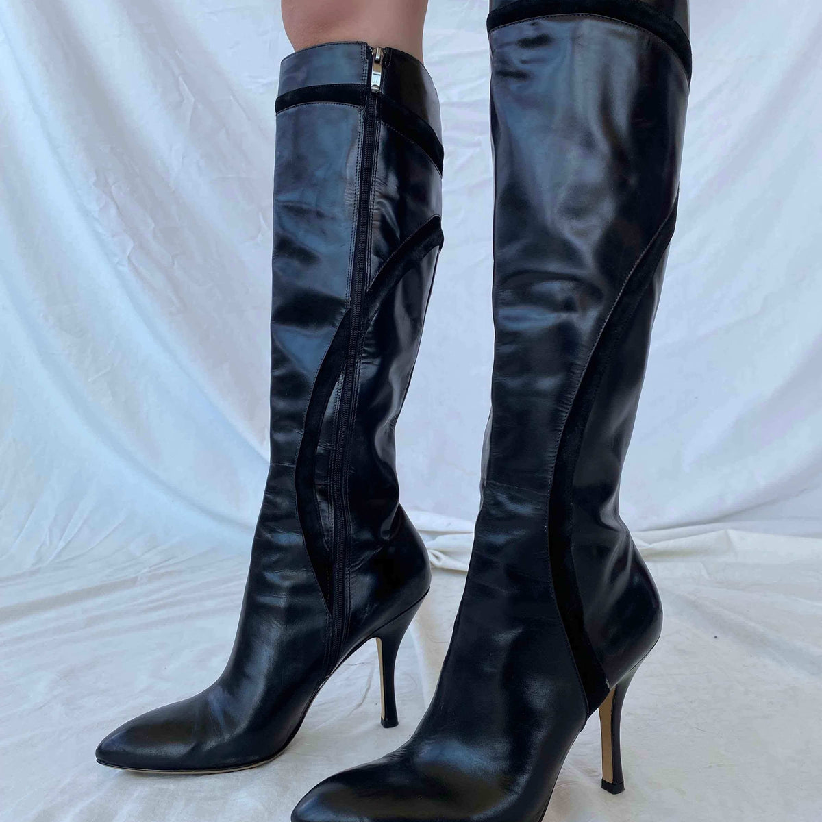 Via spiga black deals leather boots