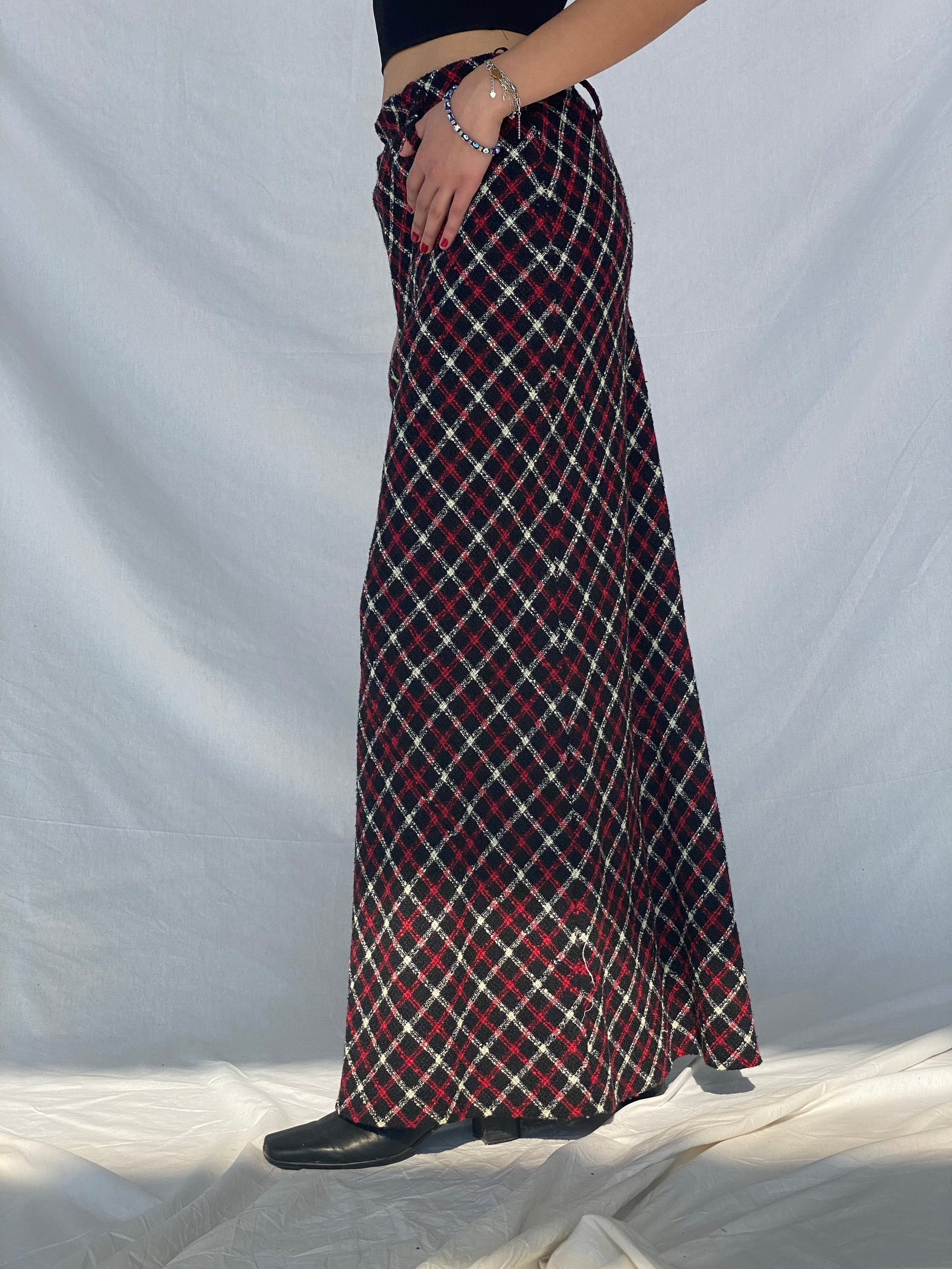 NUDE Tweed Maxi Skirt - Balagan Vintage