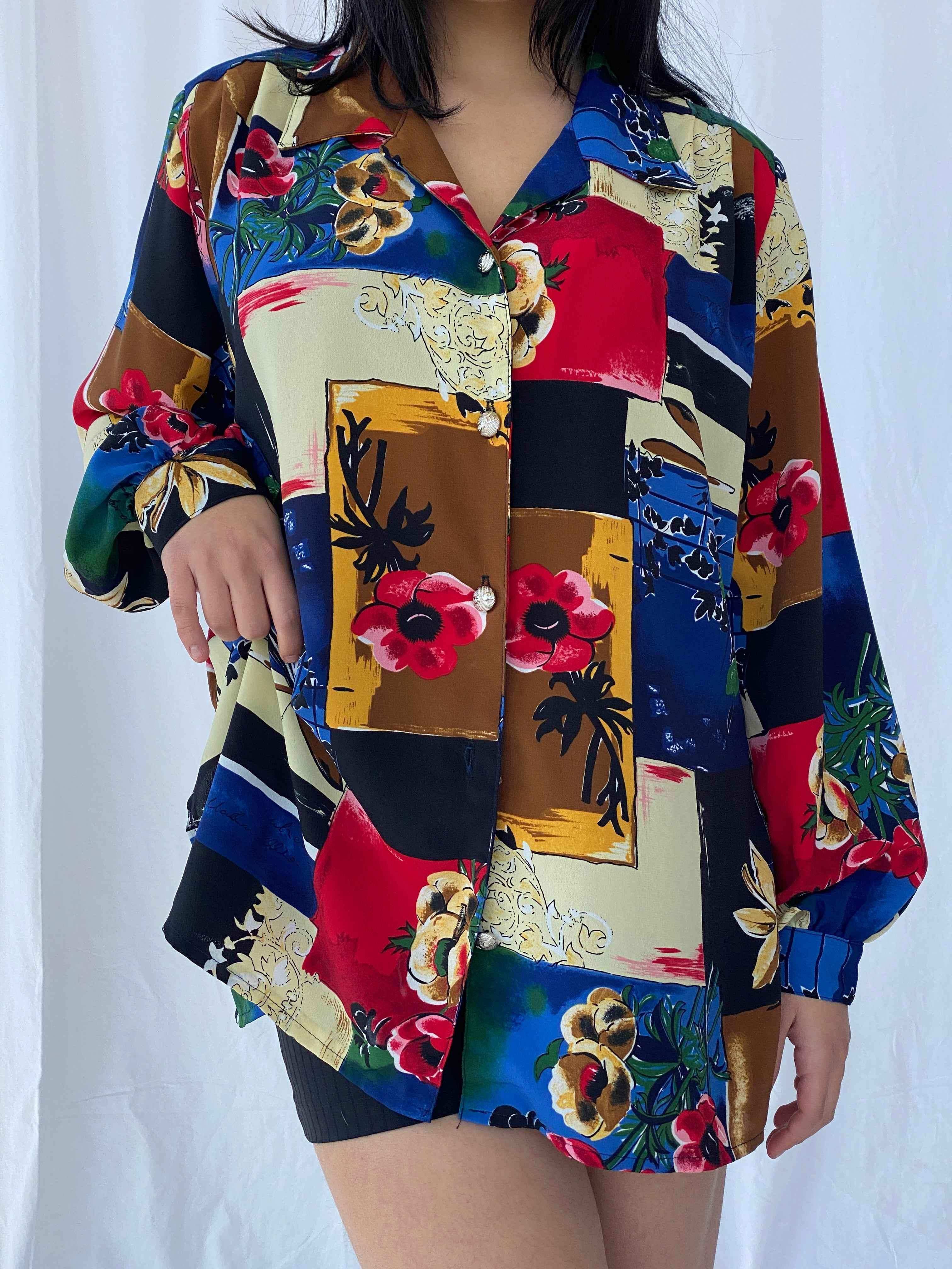 Vintage Printed Shirt - Balagan Vintage Full Sleeve Shirt 90s, full sleeve shirt, print, printed shirt