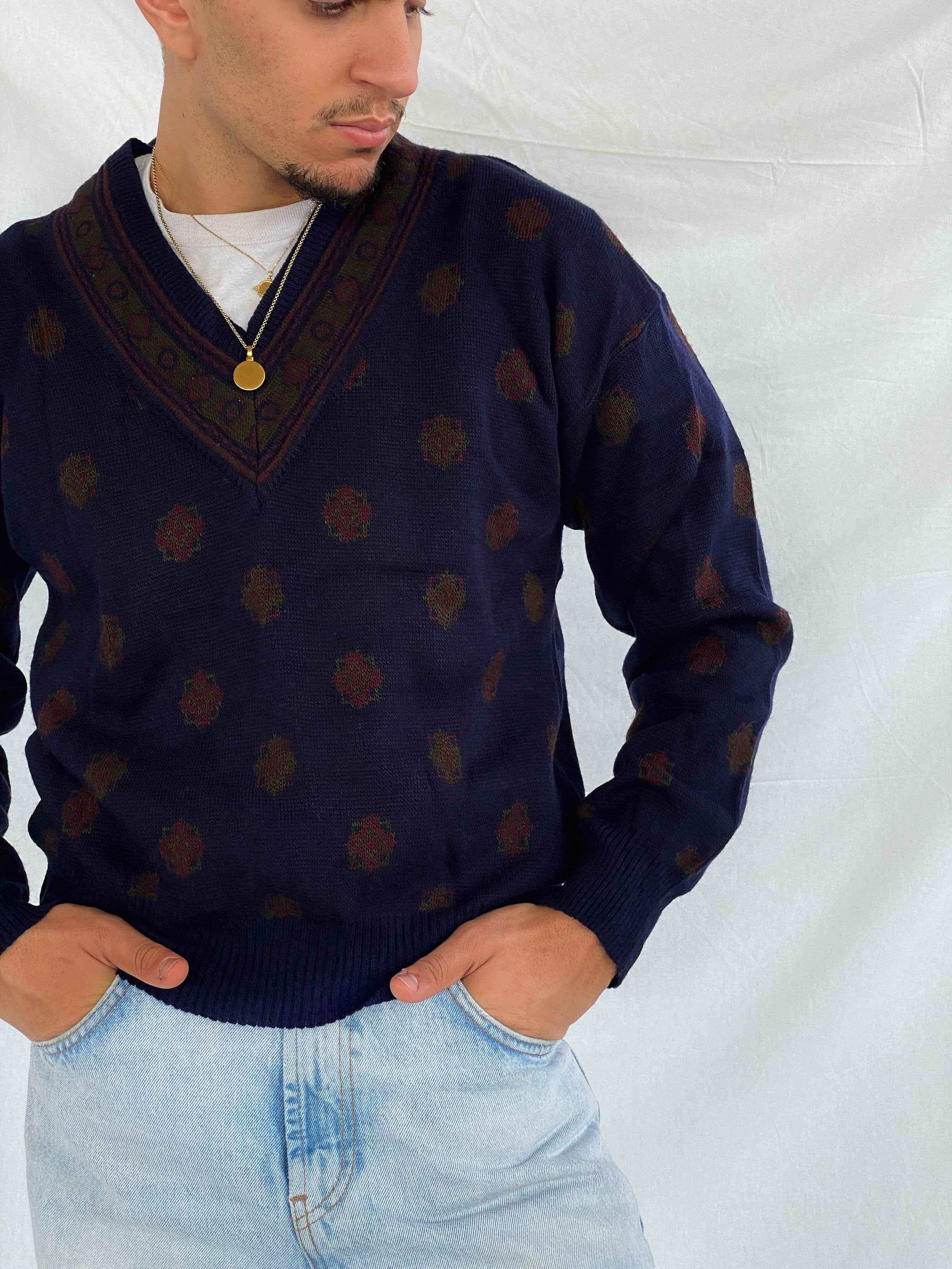 John Ashford Knitted Sweater - Balagan Vintage Sweater 00s, 90s, knit, knitted, knitted sweater, men, printed sweater, vintage, vintage sweater, winter