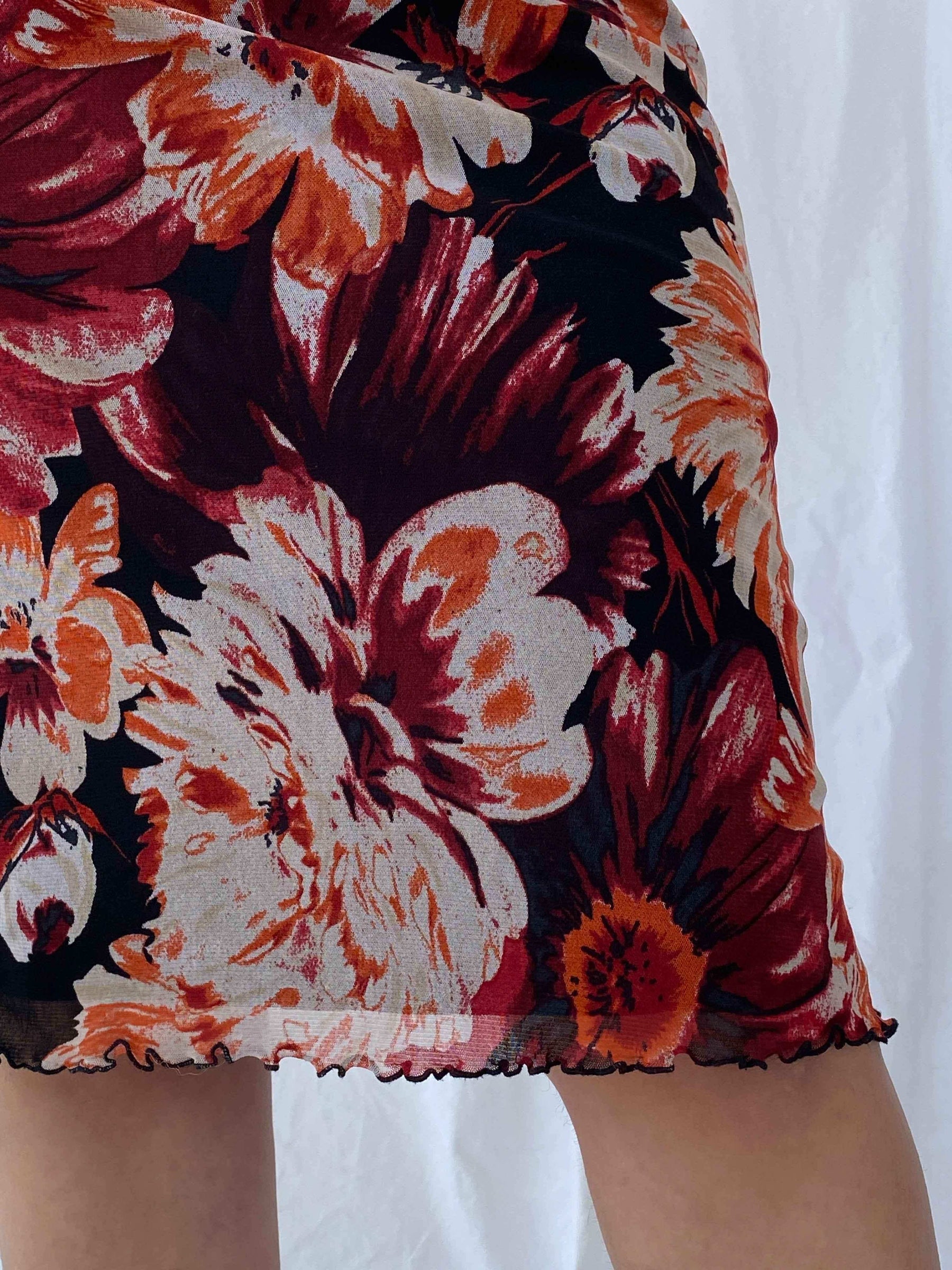 Y2K Street One Floral Skirt - Balagan Vintage