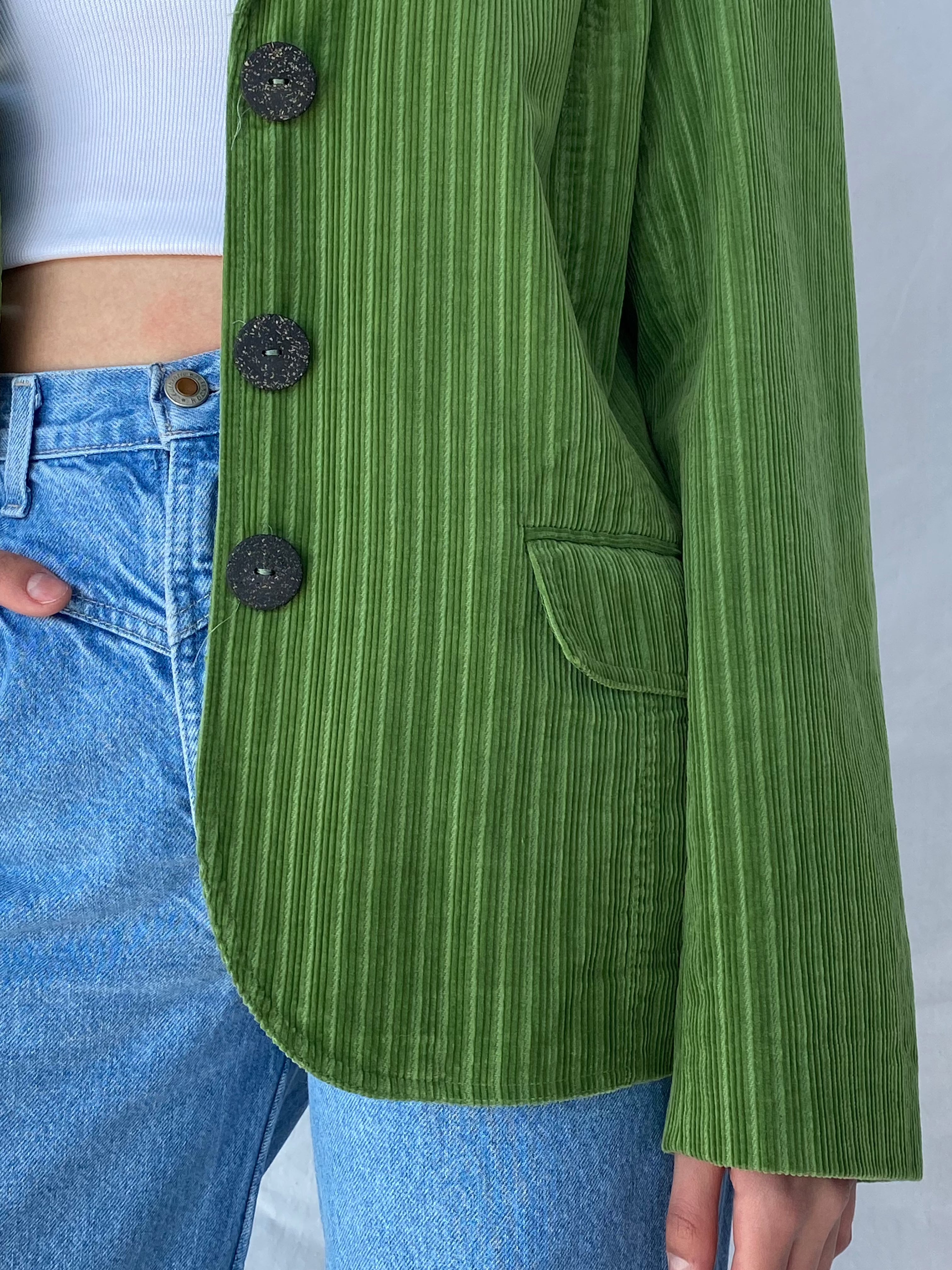 BIAGGINI Corduroy Balzer - Balagan Vintage Blazer blazer, corduroy, corduroy blazer, green
