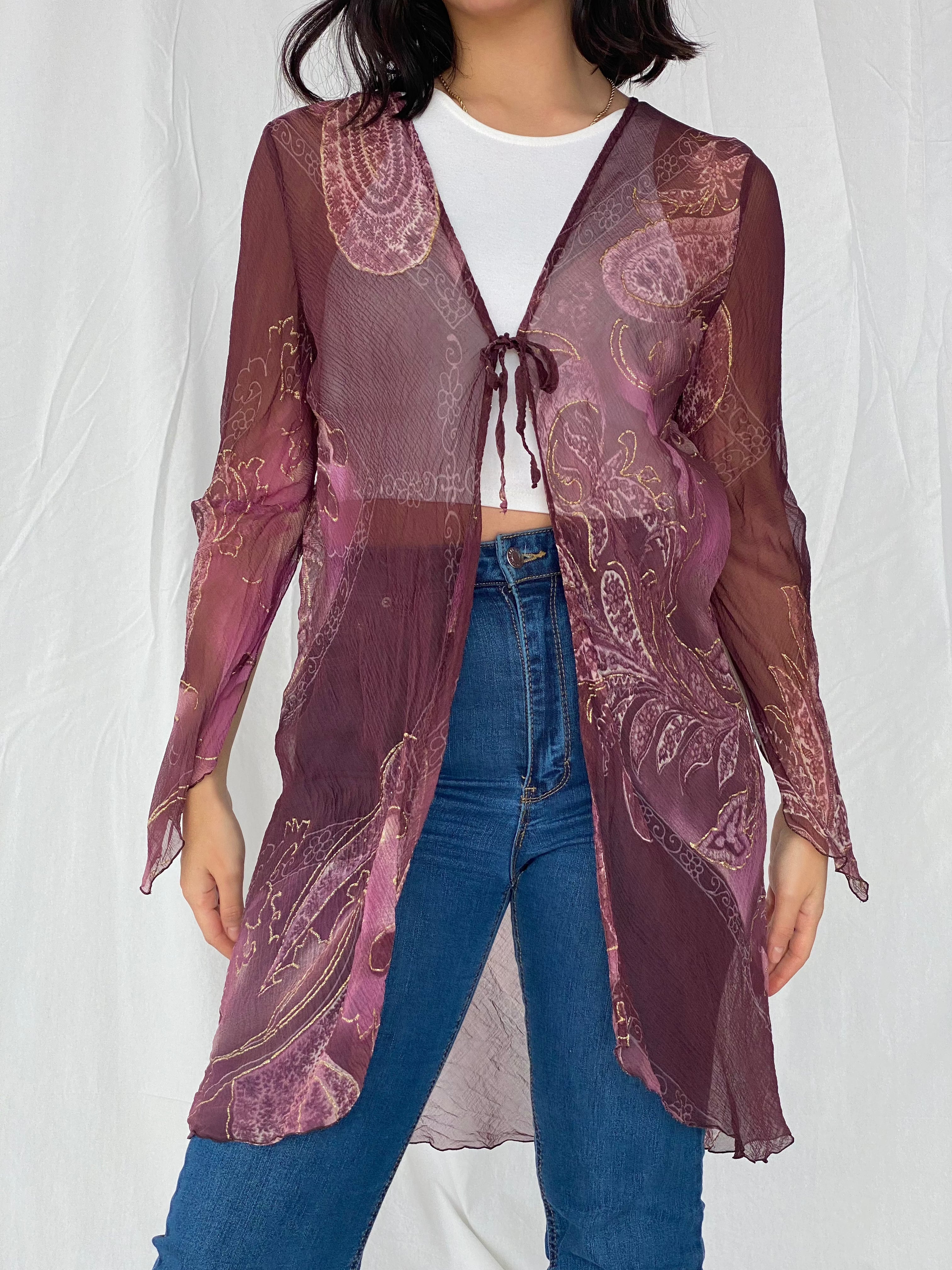 Vintage Cristina Capucci Sheer Cardigan - Balagan Vintage Cardigan 00s, 90s, cardigan, outerwear, sheer, vintage