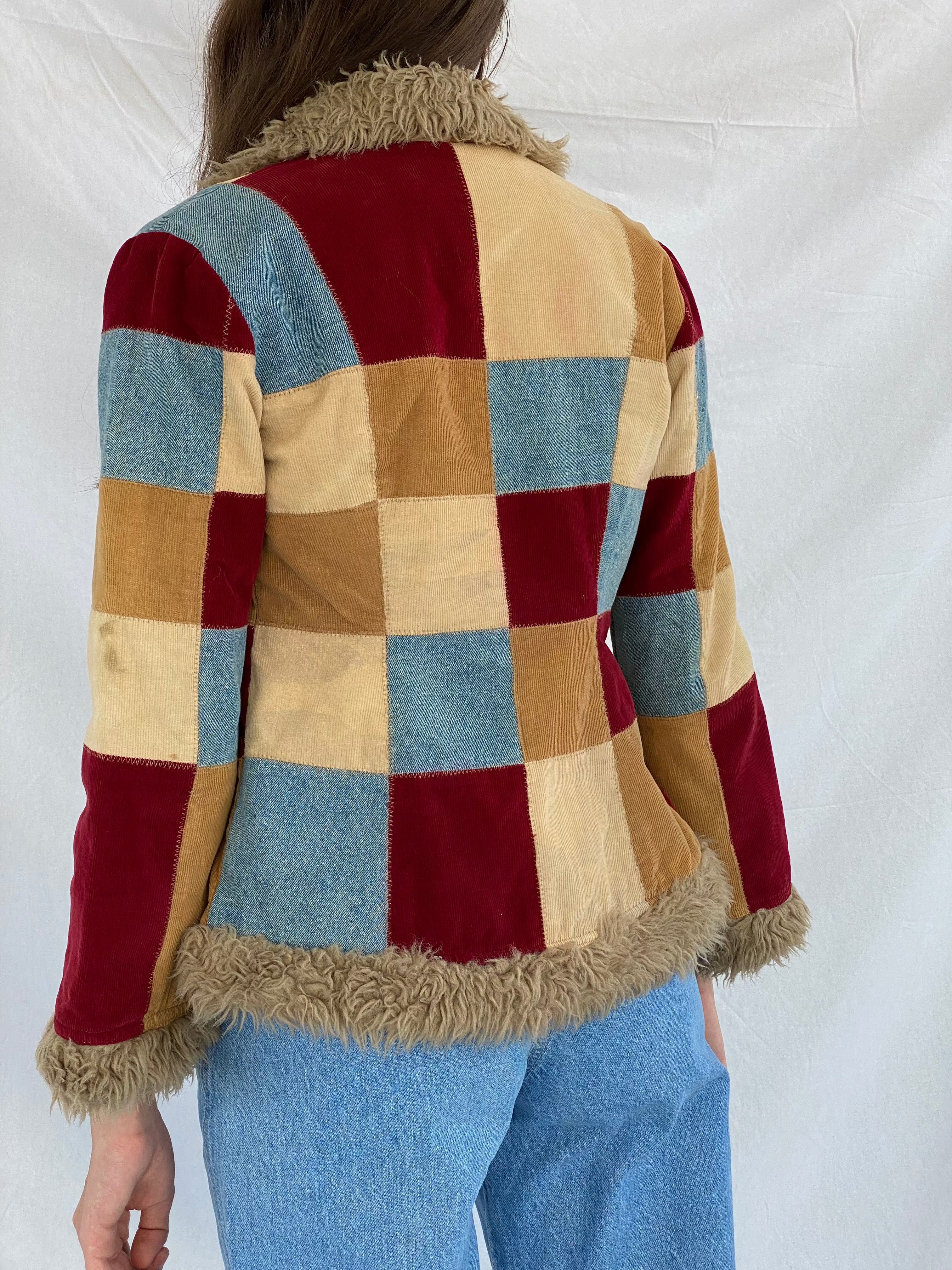 Vintage 90s/Y2K DOLLHOUSE Corduroy Patchwork Jacket - Balagan Vintage Corduroy Jacket 00s, 90s, corduroy, corduroy jacket, jacket, patchwork, patchwork jacket, vintage