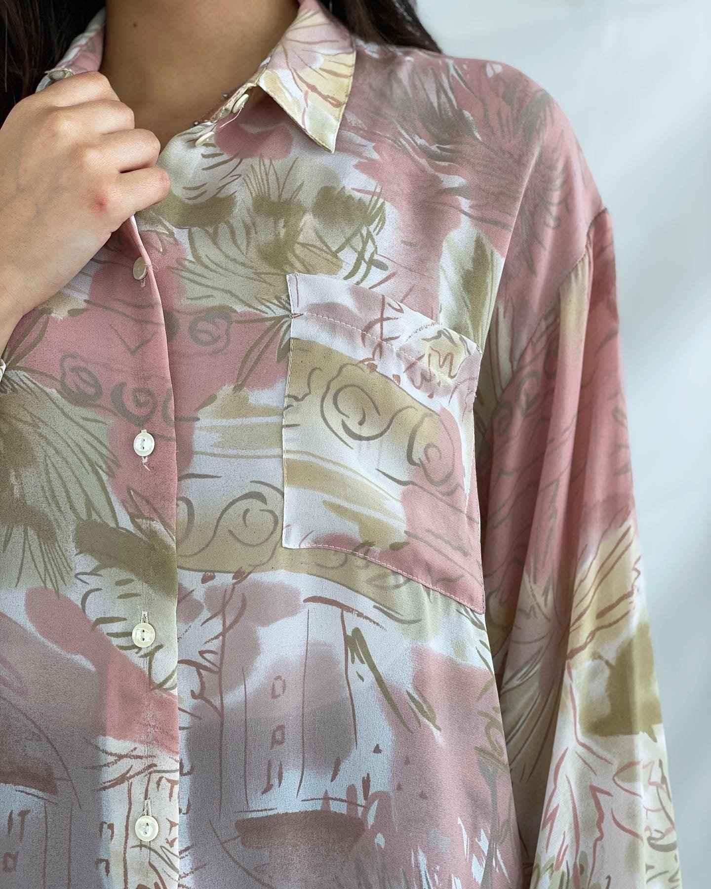 Vintage Suzanne Grae Sheer Shirt - Balagan Vintage Sheer Shirt 00s, 90s, full sleeve shirt, retro, sheer, sheer shirt, shirt, streetwear, vintage, women, women shirt