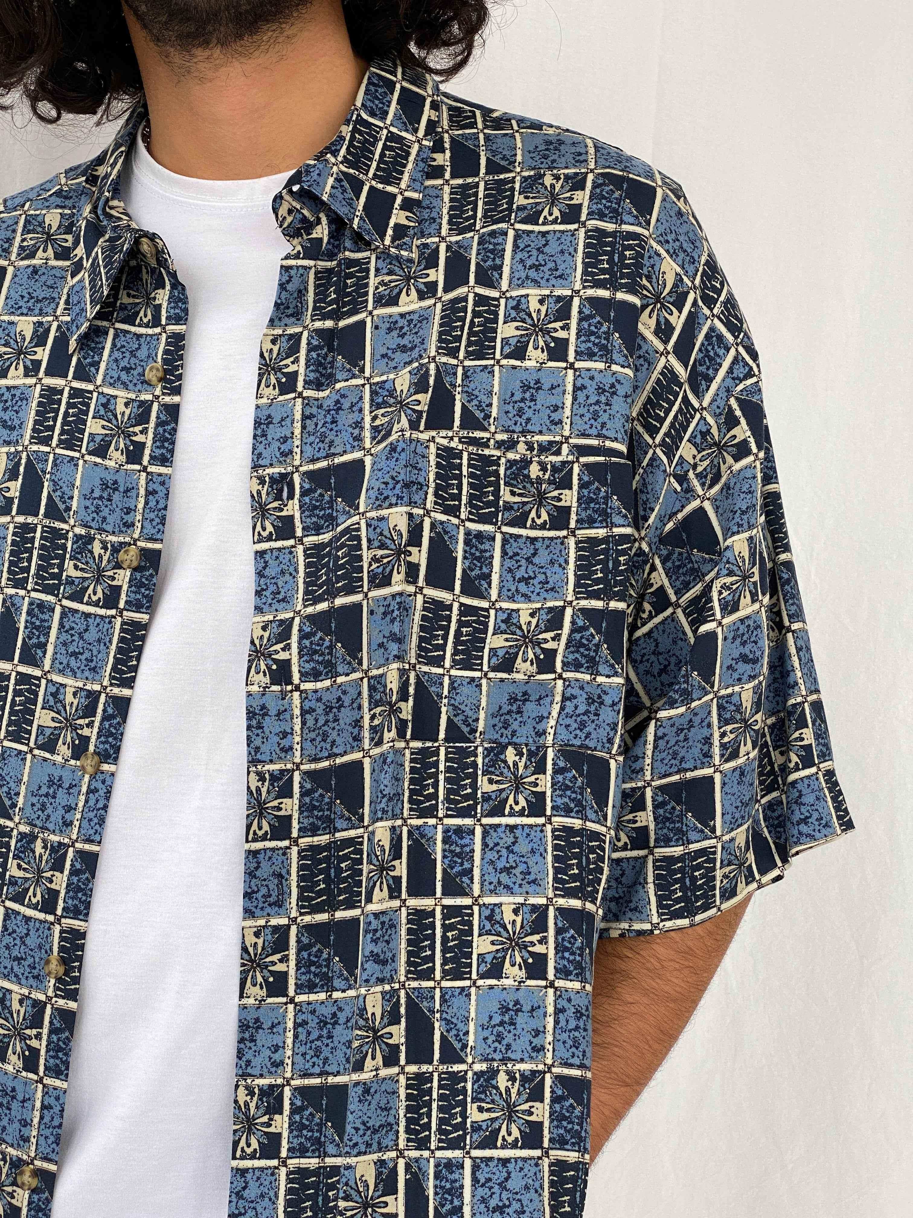 Vintage Puritan Printed Shirt - Balagan Vintage Half Sleeve Shirt 90s, half sleeve shirt, men, printed shirt